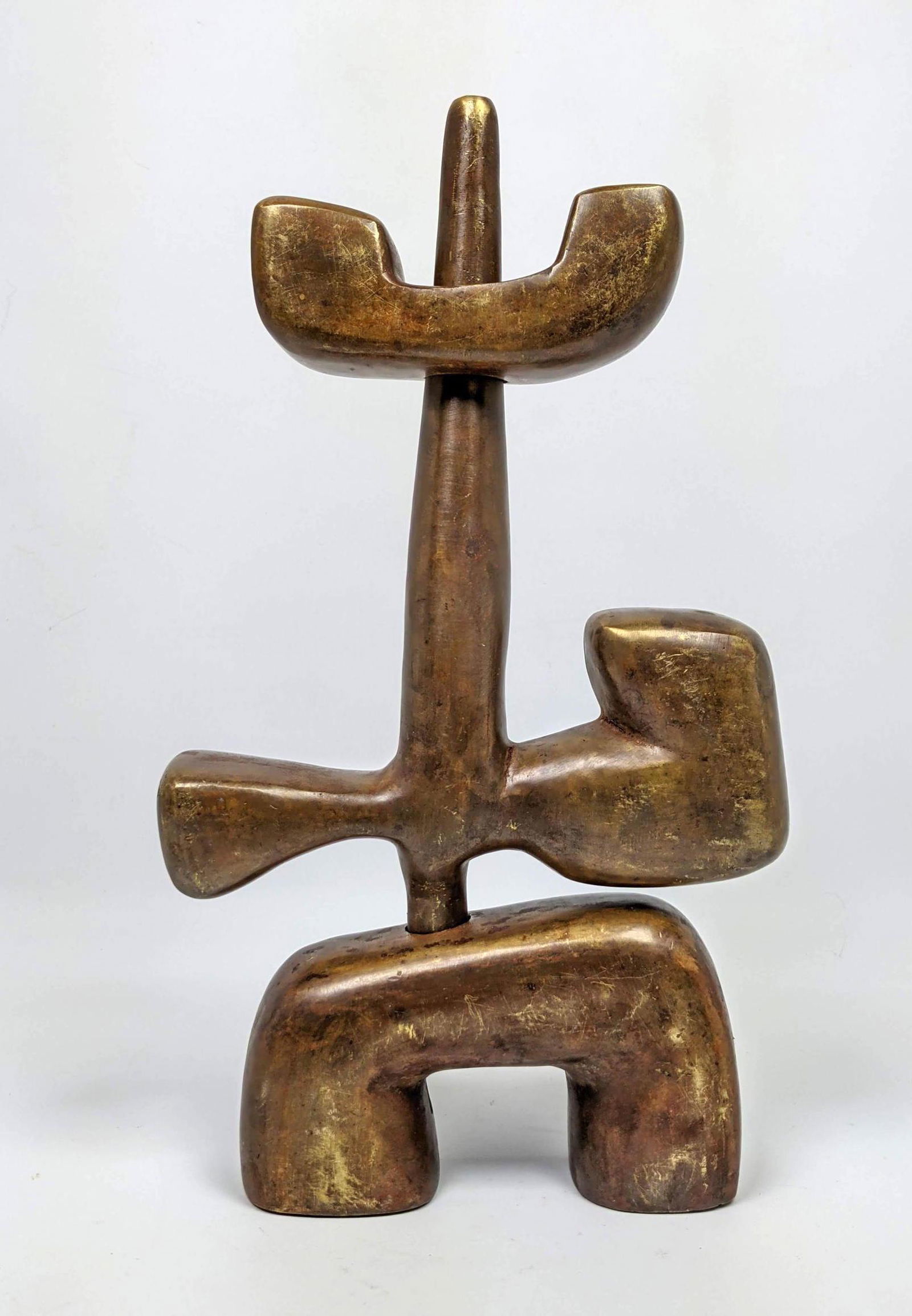 After Mathias Goeritz 3 Part Bronze sculpture. Abstract (1 of 7)