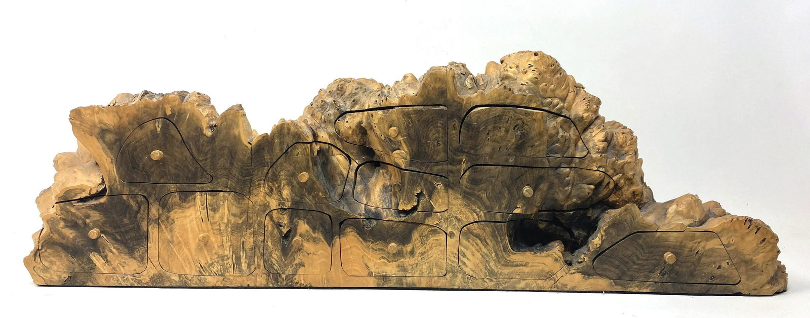 JEFF TRAG 1987 Artisan Burl Wood Jewelry Box. Live Edge (1 of 19)