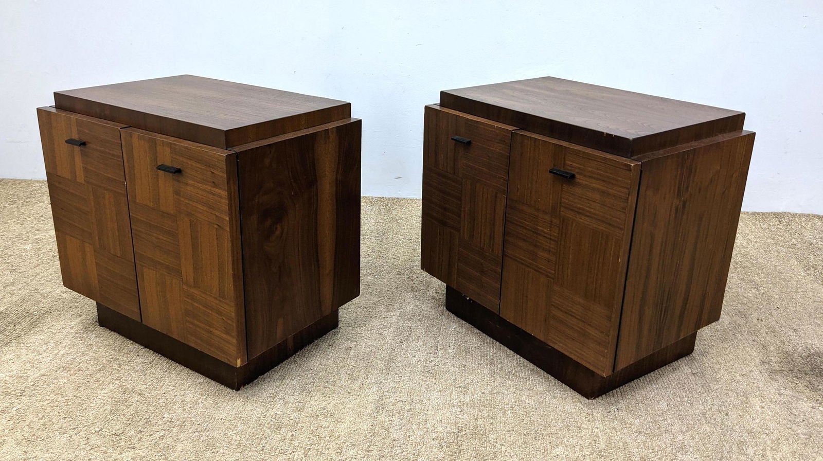Pr American Modern Walnut Night Stands Side Tables. Pla (1 of 19)