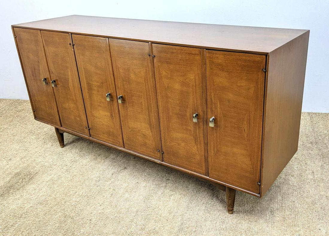 American Modern Long Credenza Sideboard. Raised on legs (1 of 18)