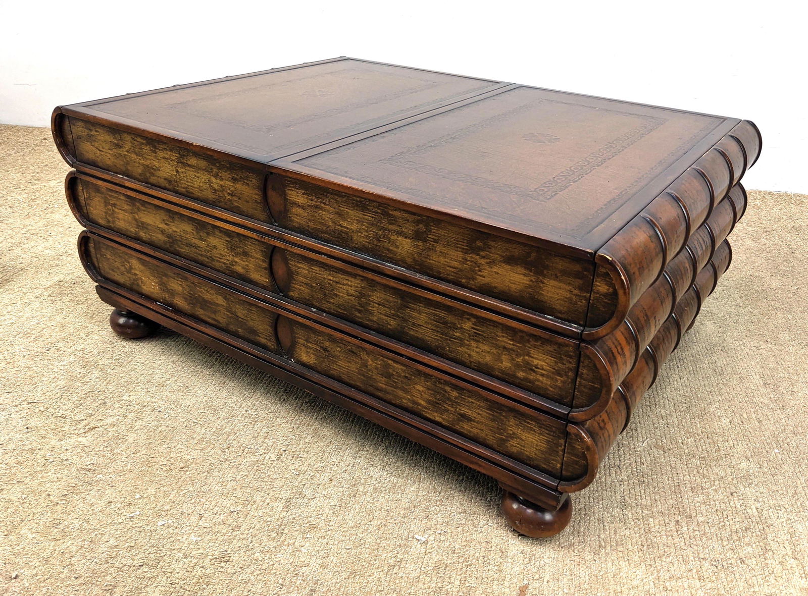 THEODORE ALEXANDER Faux Stacked Books Coffee Table. Boo (1 of 15)