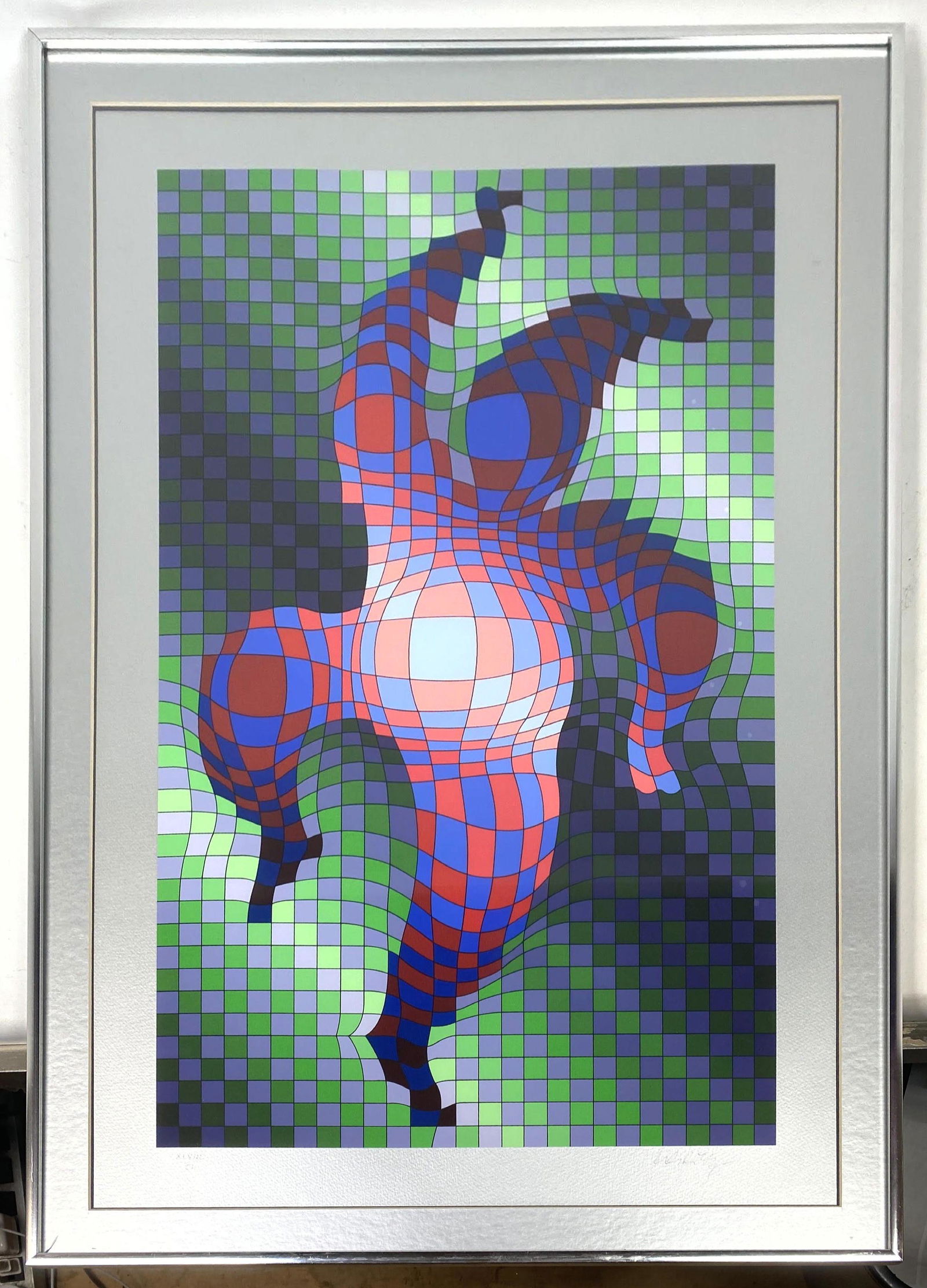VICTOR VASARELY Op Art Figural Print. Harlequin Jester (1 of 9)