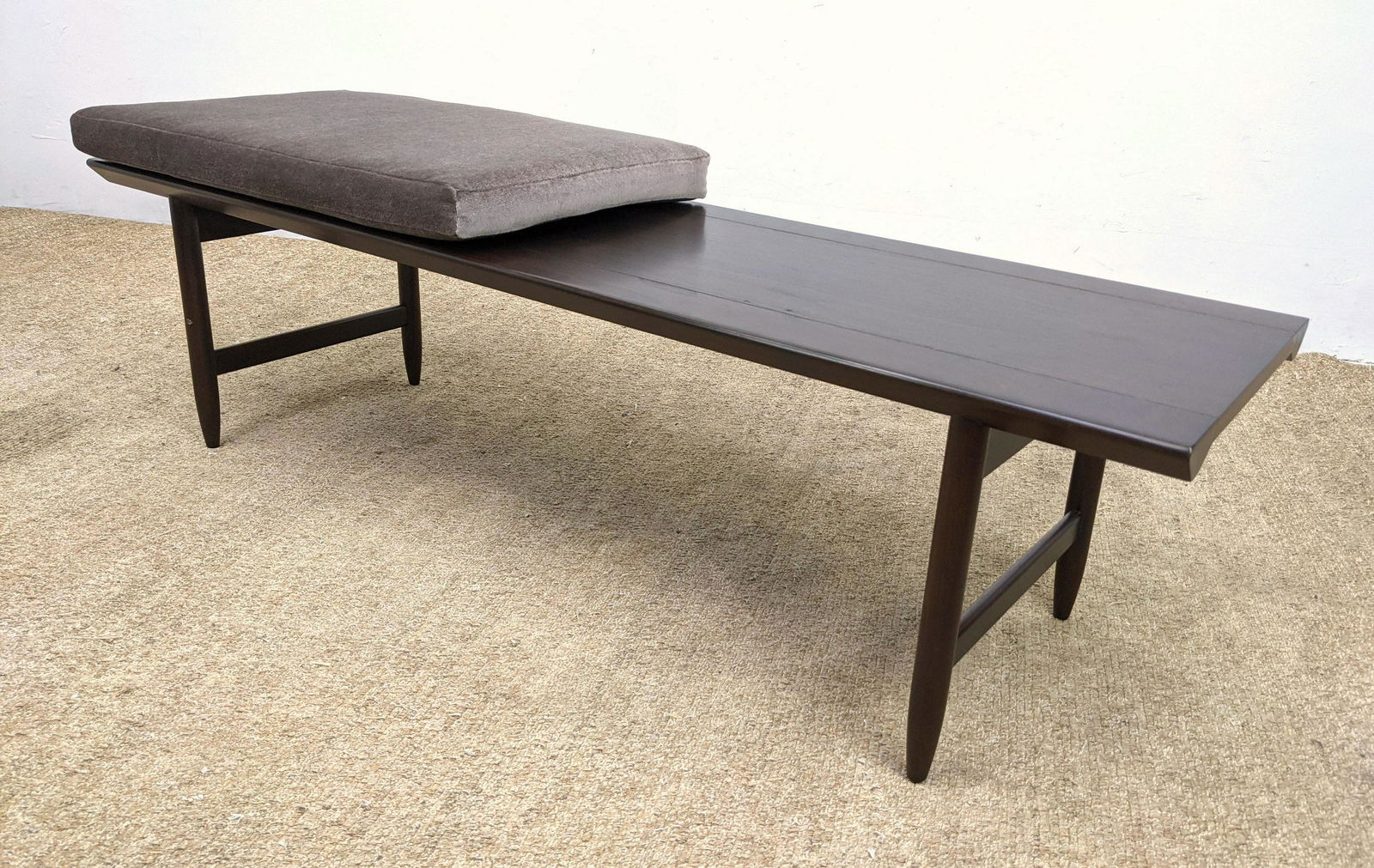DUNBAR Style Bench Table. Dark Stained Wood Bench Coffe (1 of 13)