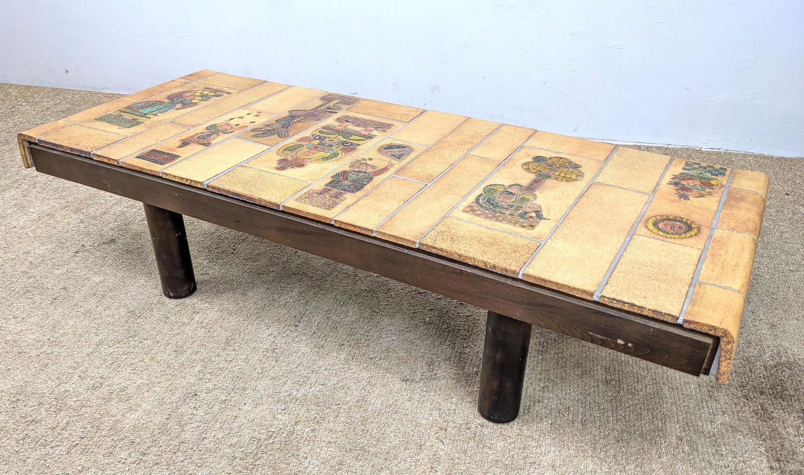 ROGER CAPRON Pottery Tile Top Coffee Table. Modernist w (1 of 14)