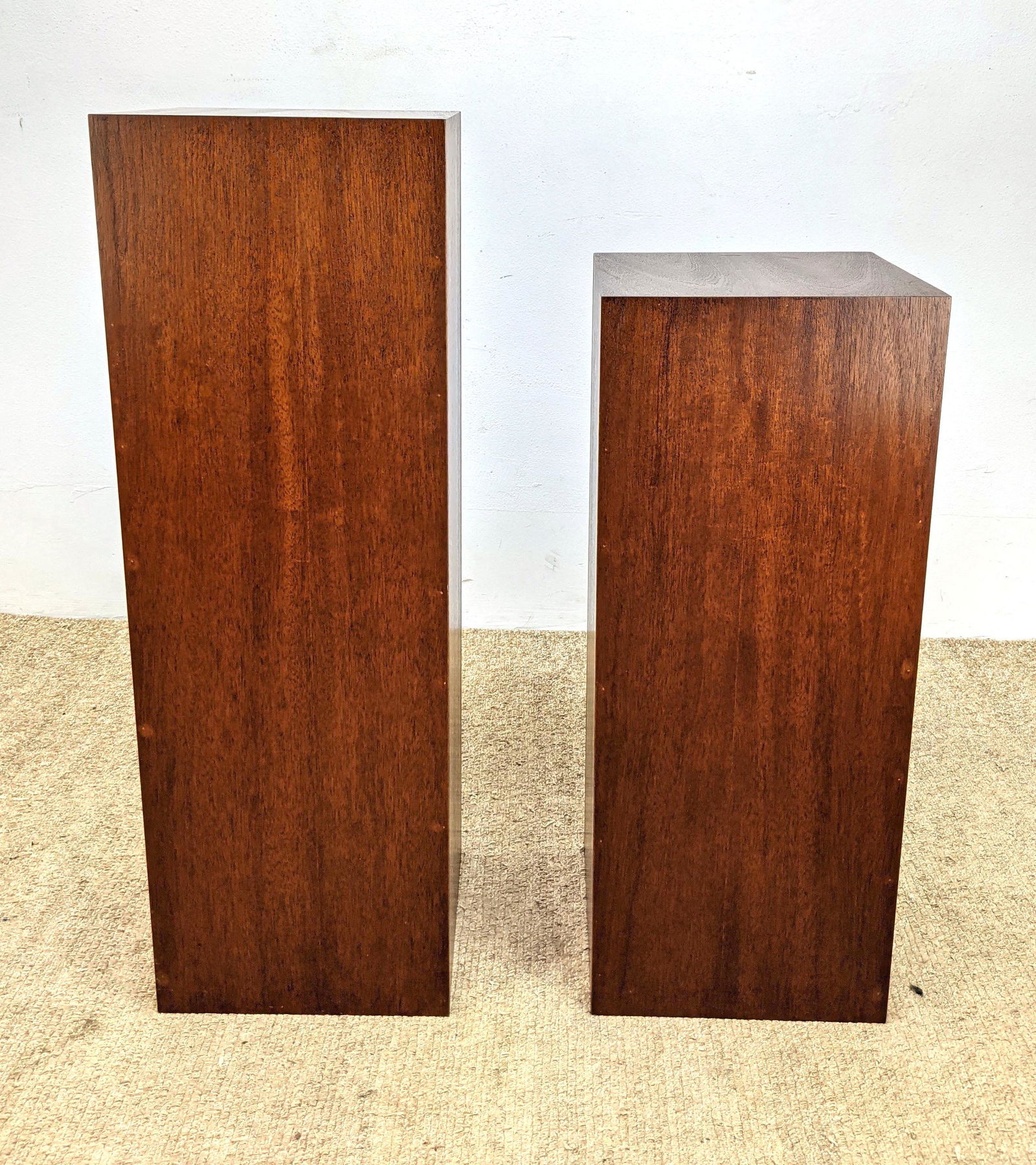 2pc American Modern Tall Wood Display Pedestals. Sculpt (1 of 7)