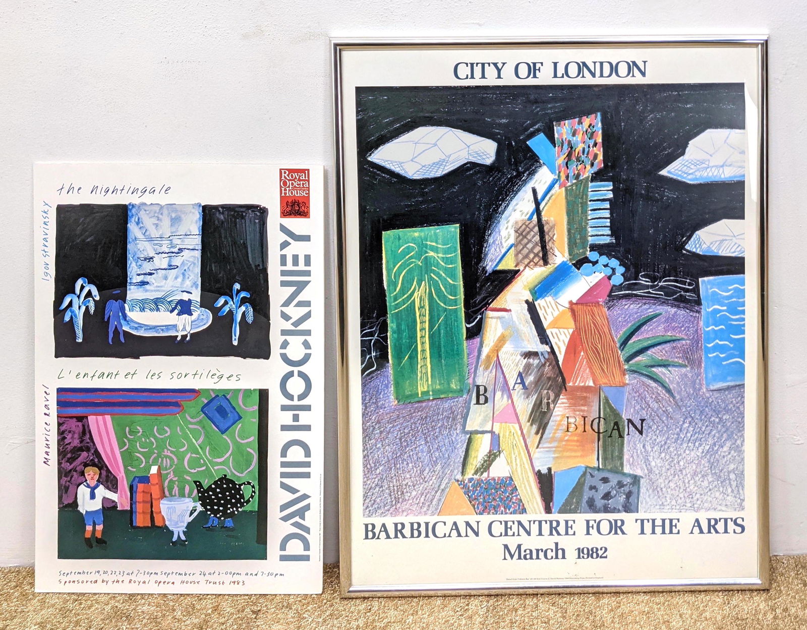 2pc DAVID HOCKNEY Exhibition Posters. 1982 and 1983. Th (1 of 14)