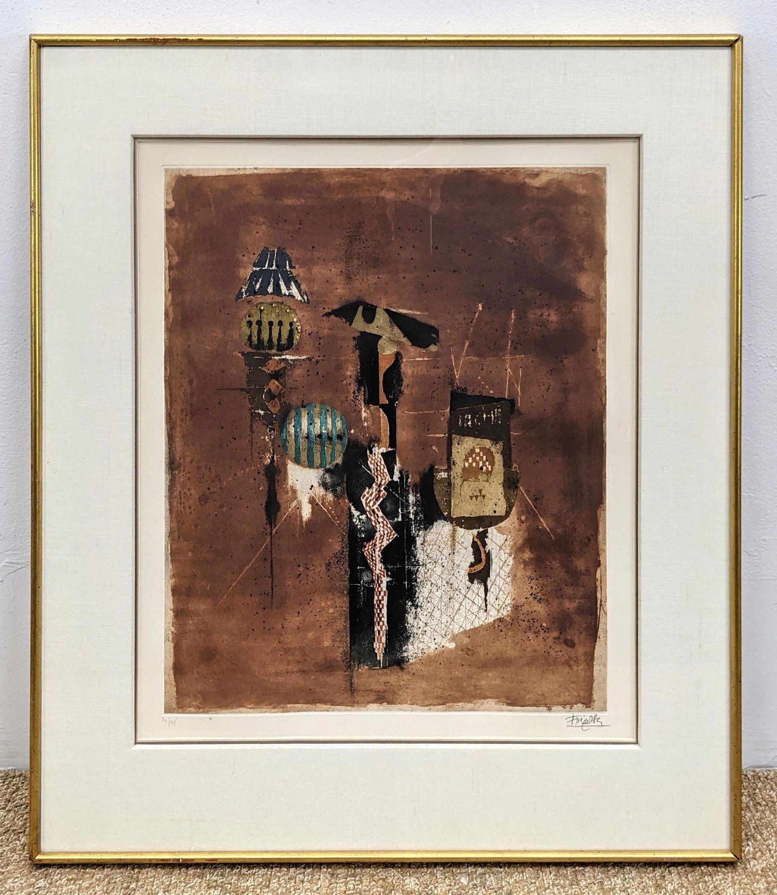 JOHNNY FRIEDLAENDER Original Signed Etching. Abstract M (1 of 12)