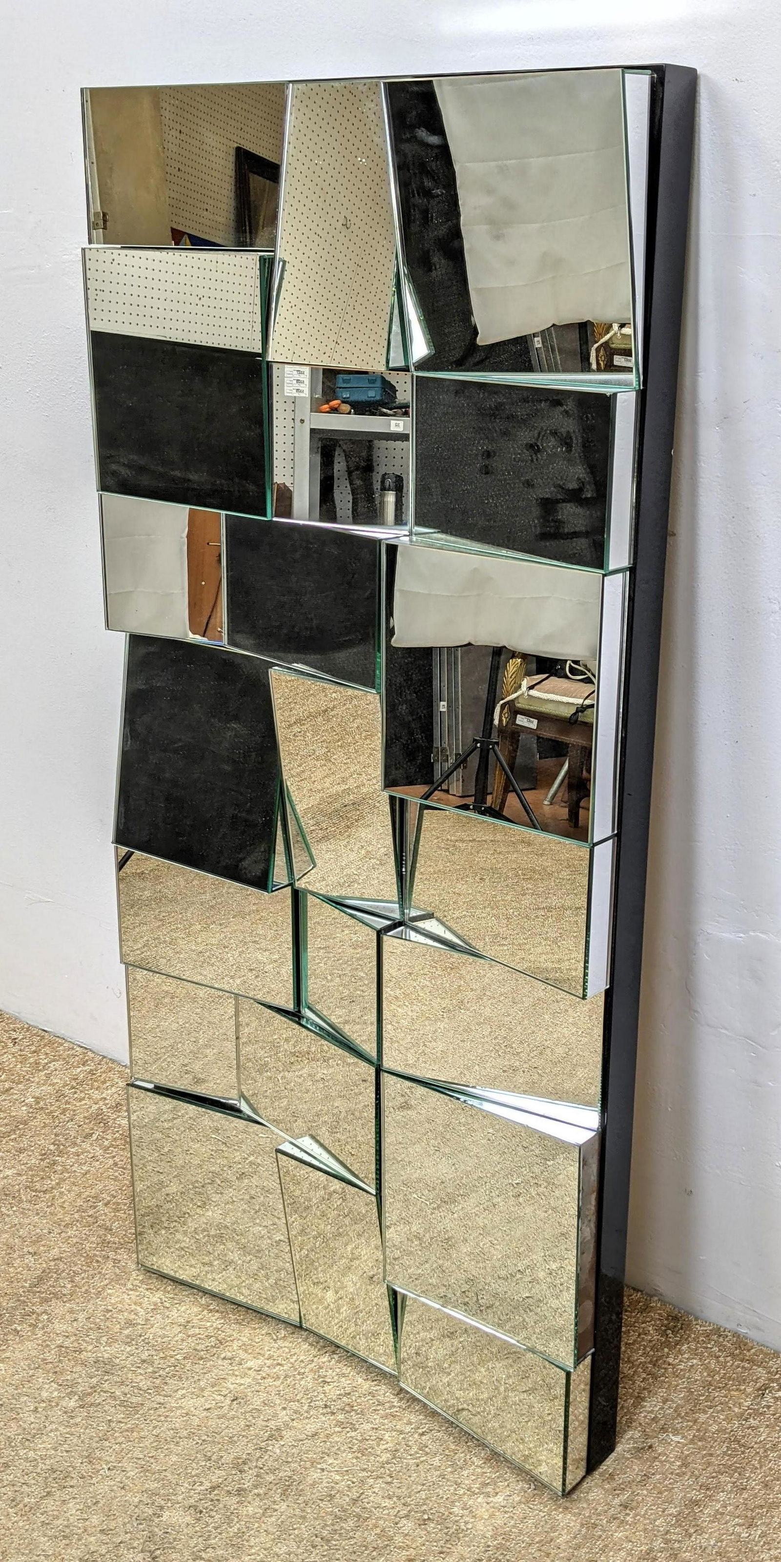 NEAL SMALL style "Fractured" Wall Mirror. Modernist Mul (1 of 18)