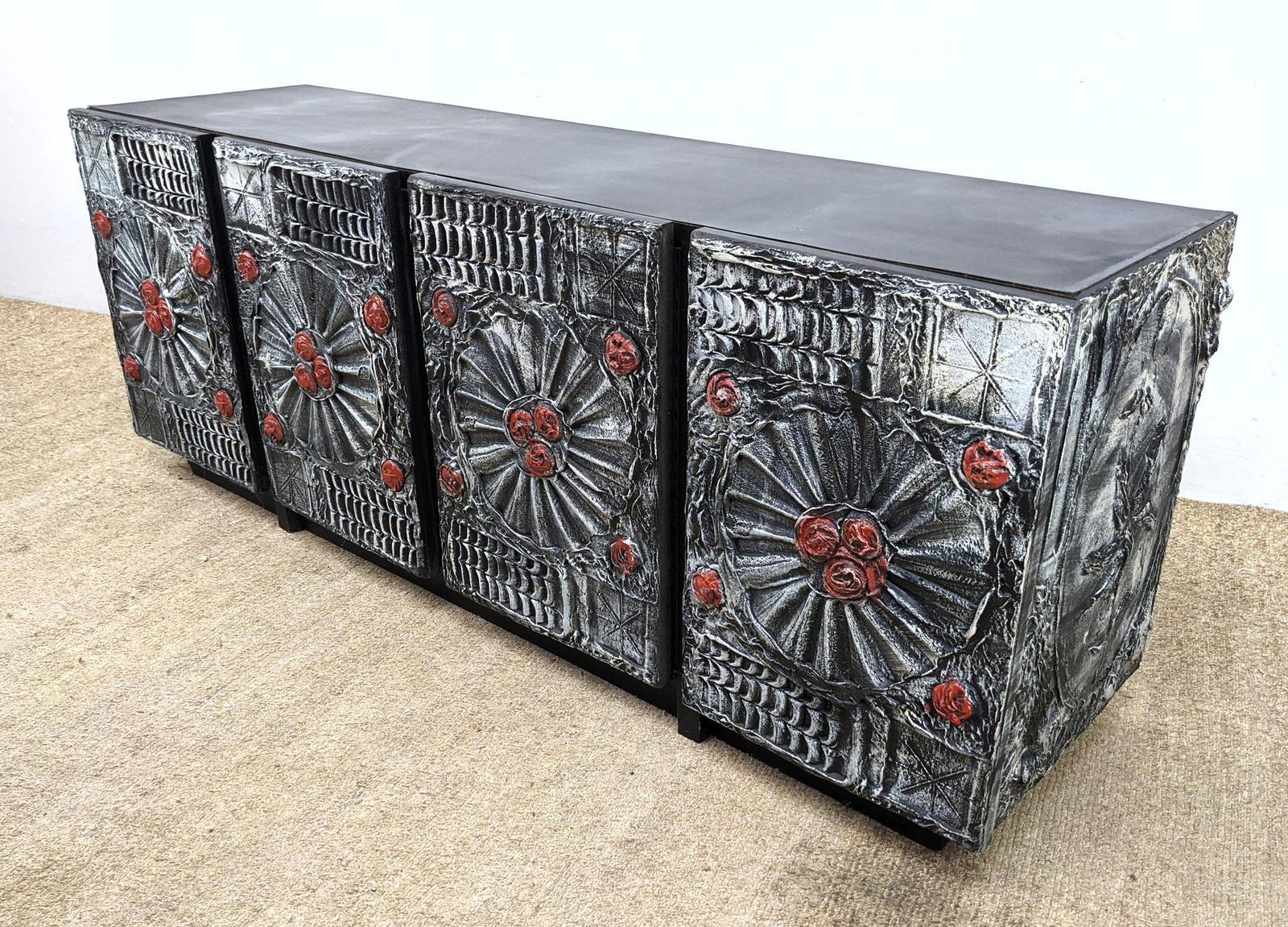 ADRIAN PEARSALL  Sculpted front Credenza Cabinet. Sculp (1 of 12)