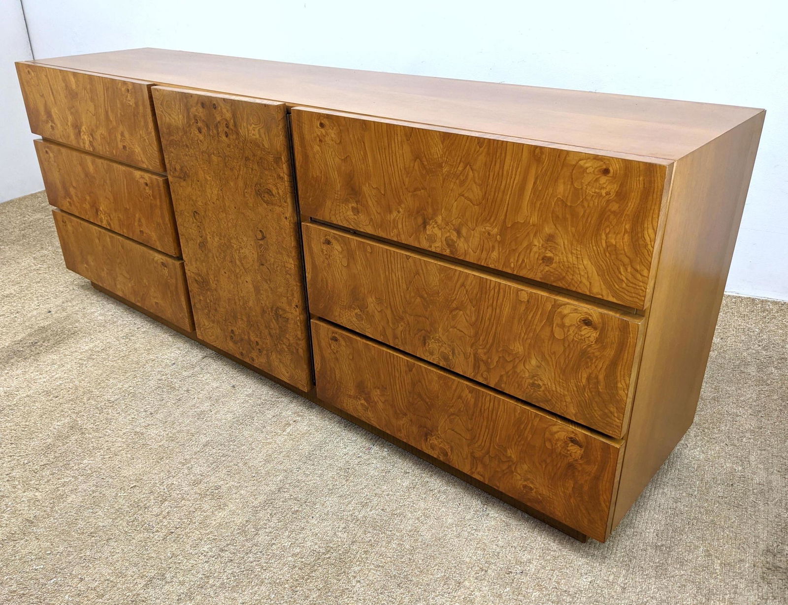 LANE Burl Wood Credenza Dresser Chest. Milo Baughman St (1 of 15)