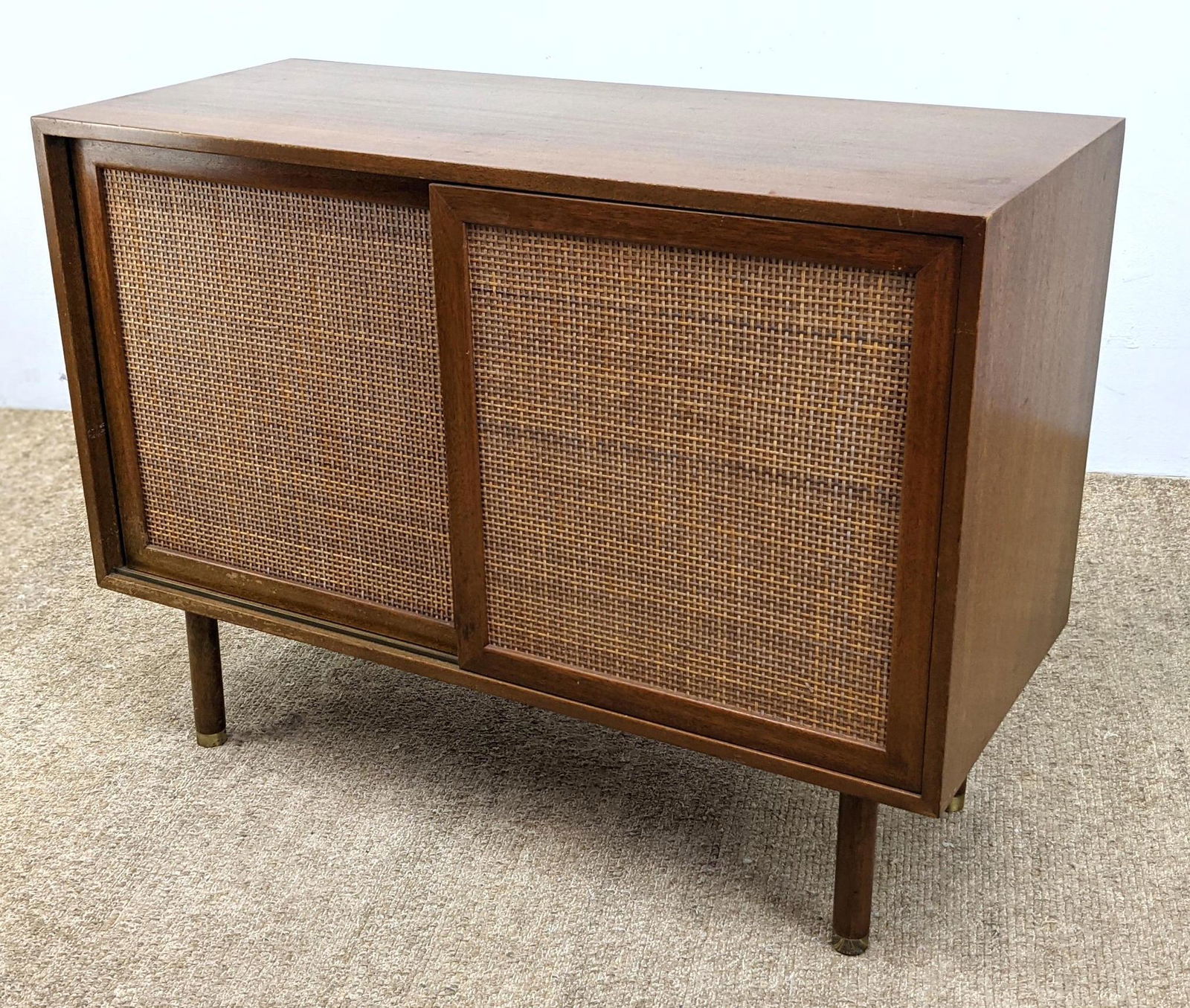 Harvey Probber Sliding Door Cabinet. Woven Sliding Door (1 of 18)