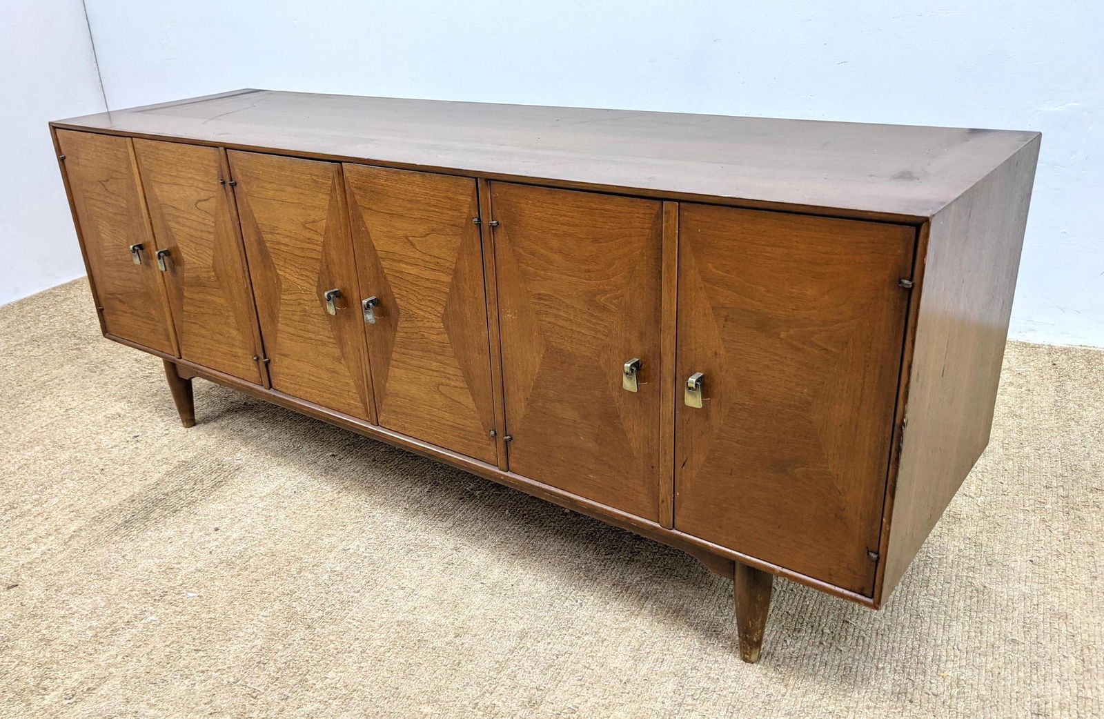 American Modern 6 Door Credenza Sideboard Cabinet. (1 of 16)