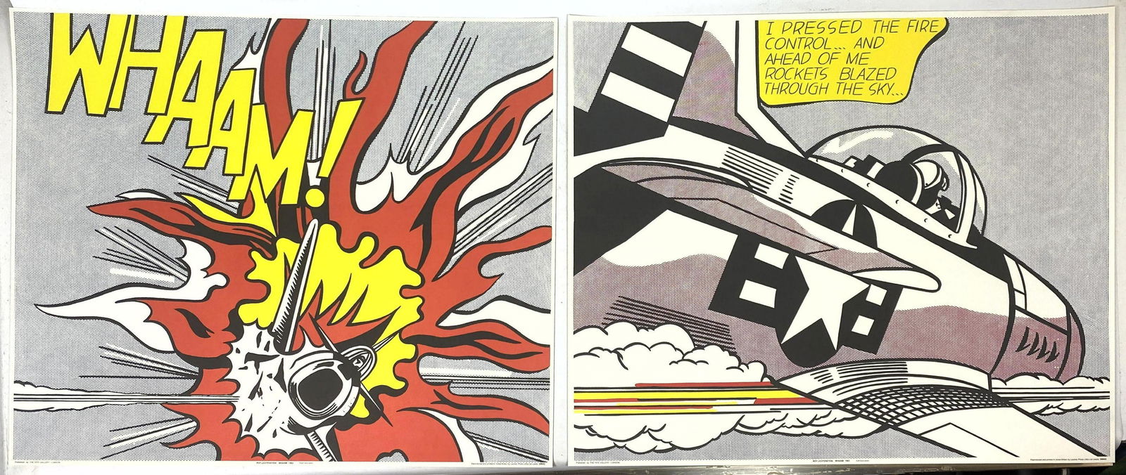 Pr ROY LICHTENSTEIN Graphic Comic Prints. "WHAAM! 1963" (1 of 13)