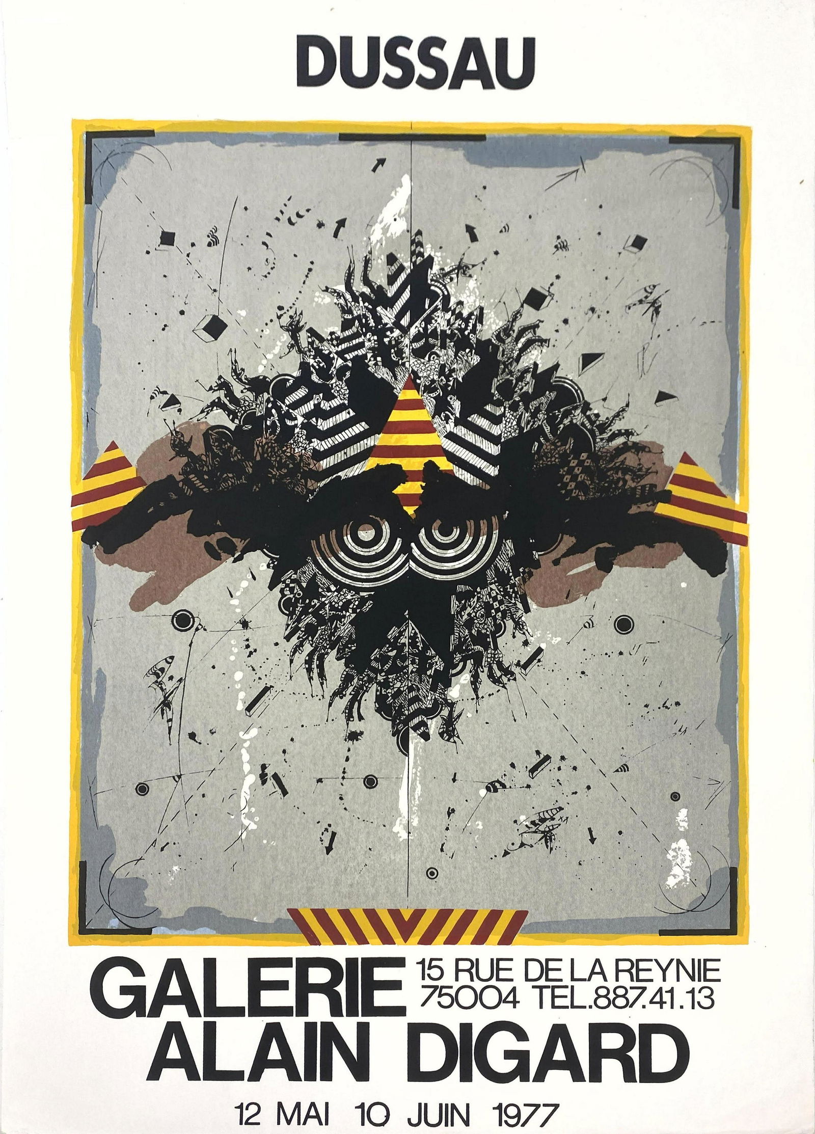 GEORGES DUSSAU 1977 Exhibition Poster. Vintage. Modern (1 of 11)