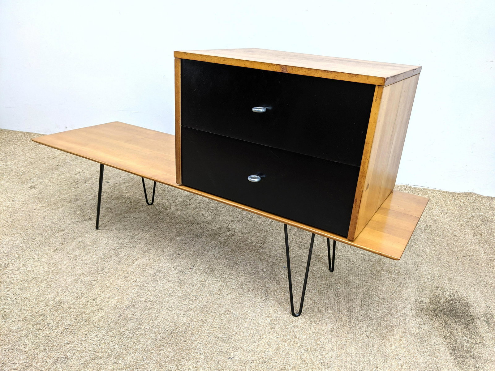 PAUL McCOBB 2pc Maple Coffee Table and Cabinet. Table w (1 of 17)