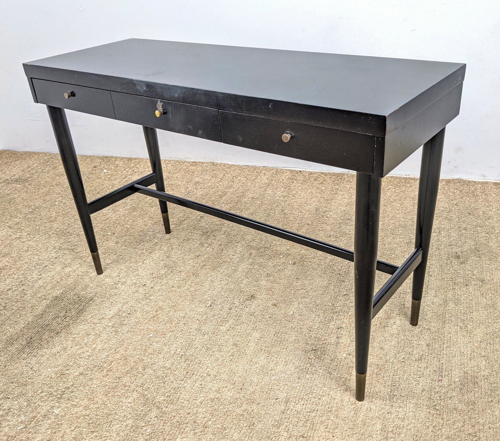 MODERN by FOUNDERS Vanity Writing Desk. Black finish.: MODERN by FOUNDERS Vanity Writing Desk. Black finish.-- Dimensions: H: 29 inches: W: 44 inches: D: 16 inches ---