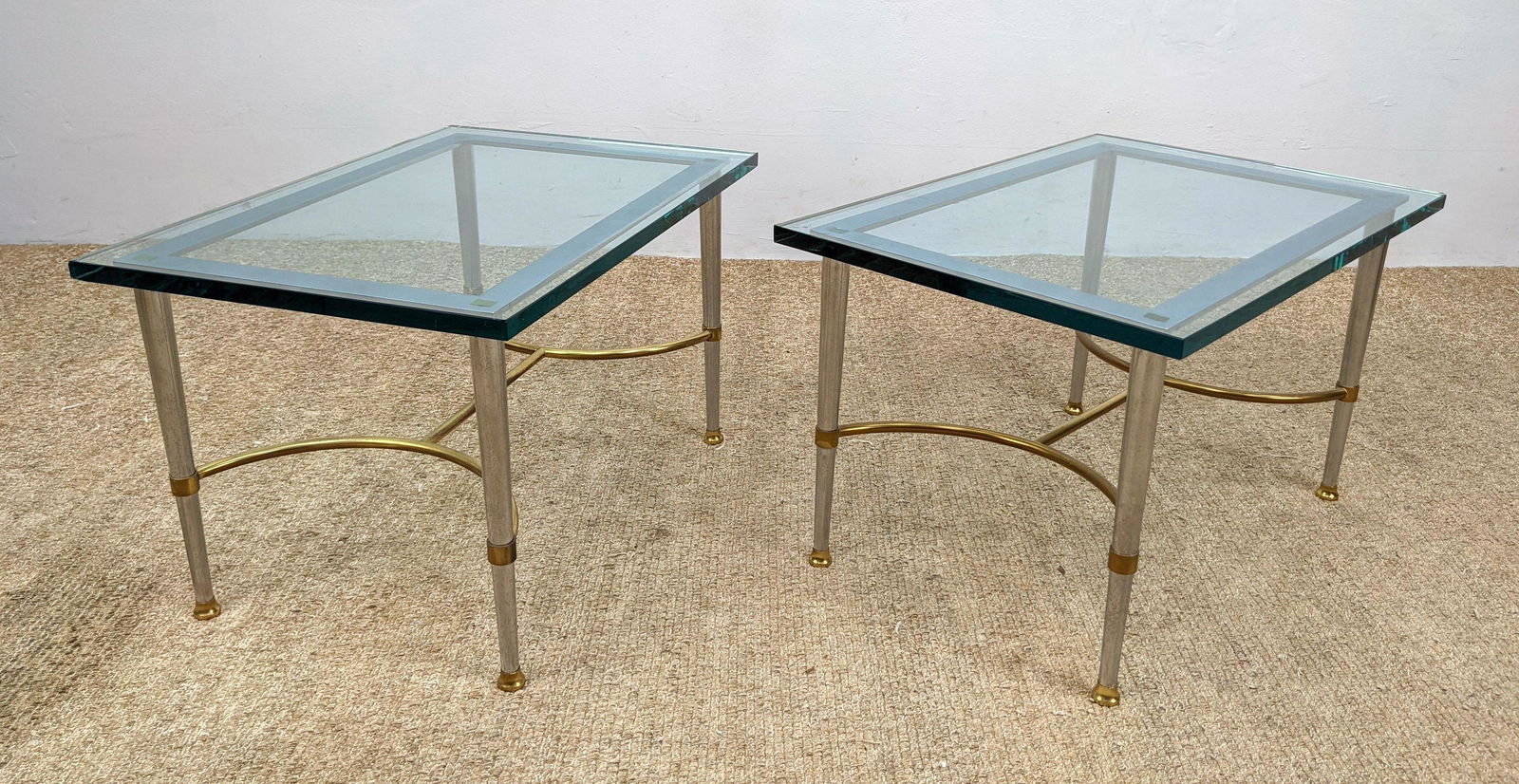 Pr Regency style Modernist Glass Top Side Tables. JANSE (1 of 10)