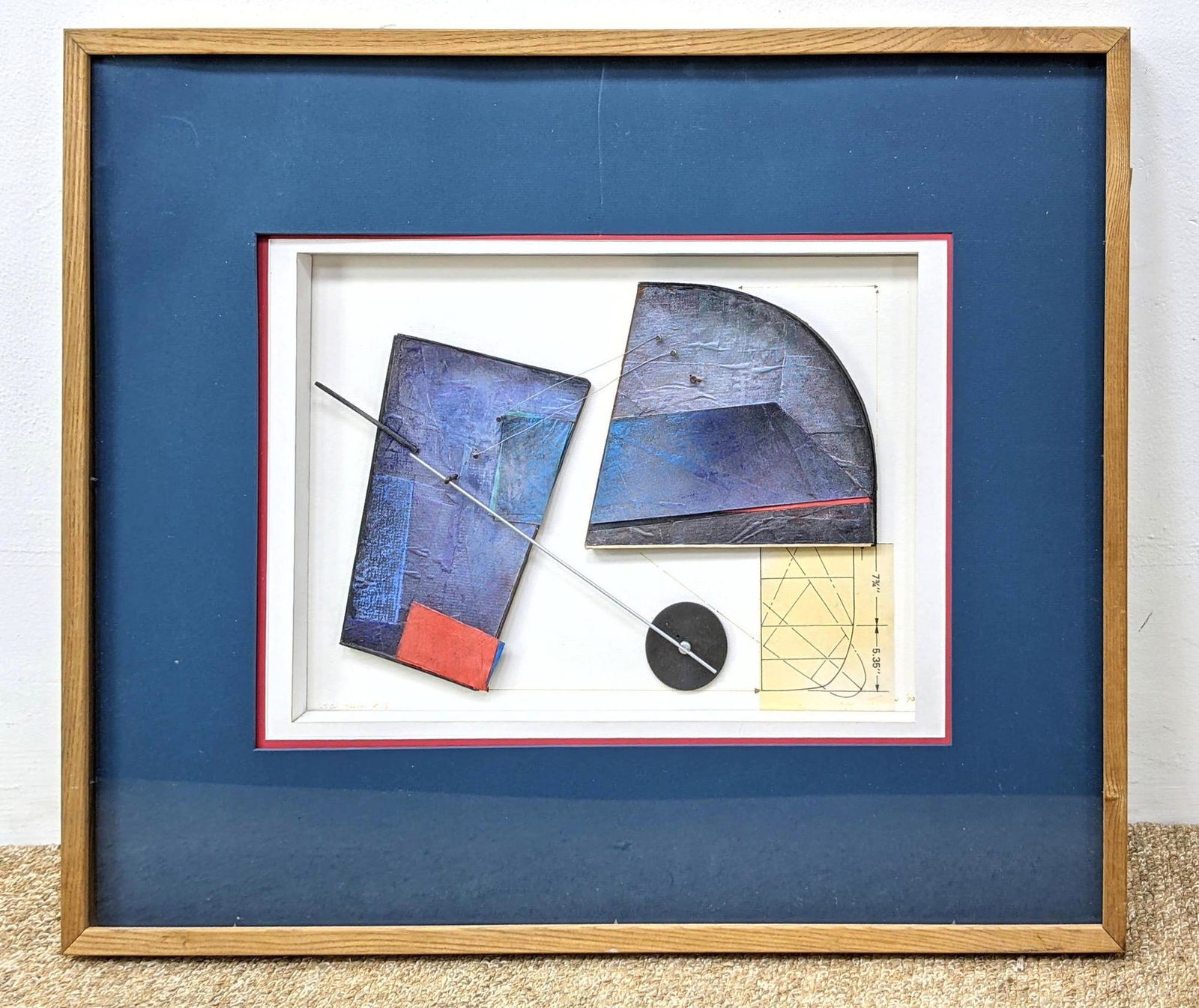 Signed and Dated Framed Mixed Medium Wall Art. (1 of 12)