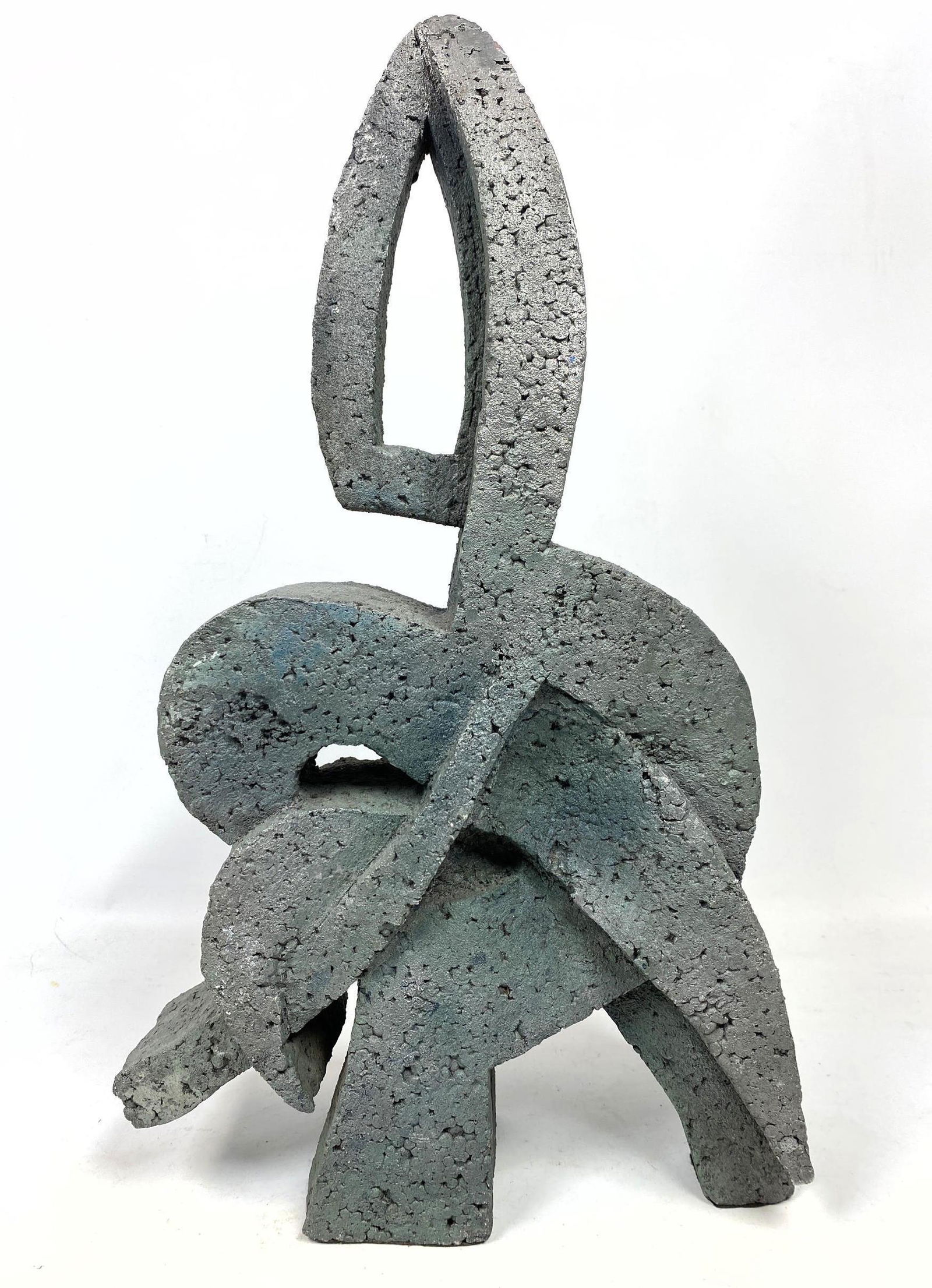 Signed and Dated 74 Cast Stone Sculpture. Abstract mode (1 of 6)