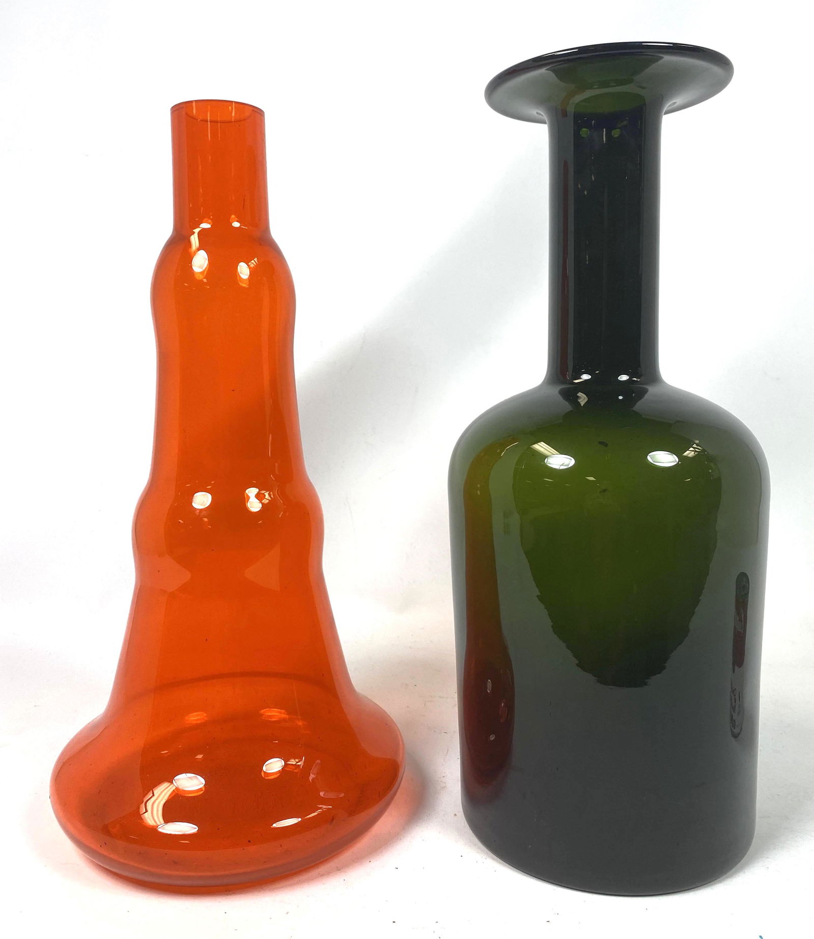 2pcs Mid Century Modern Glass. HOLMGAARD Denmark Bottle (1 of 7)