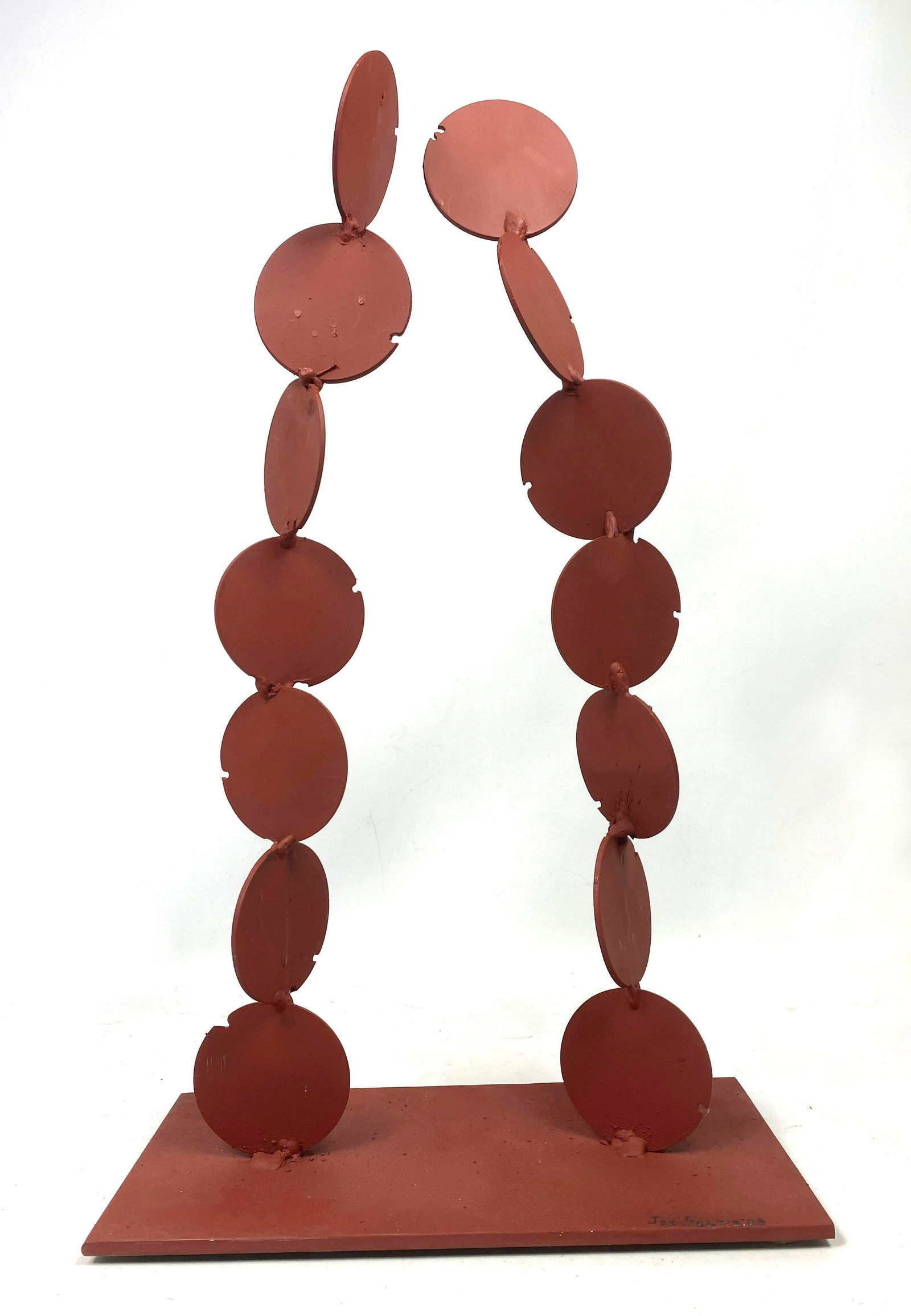 JOE SELTZER Painted and welded Table Sculpture. Signed. (1 of 9)