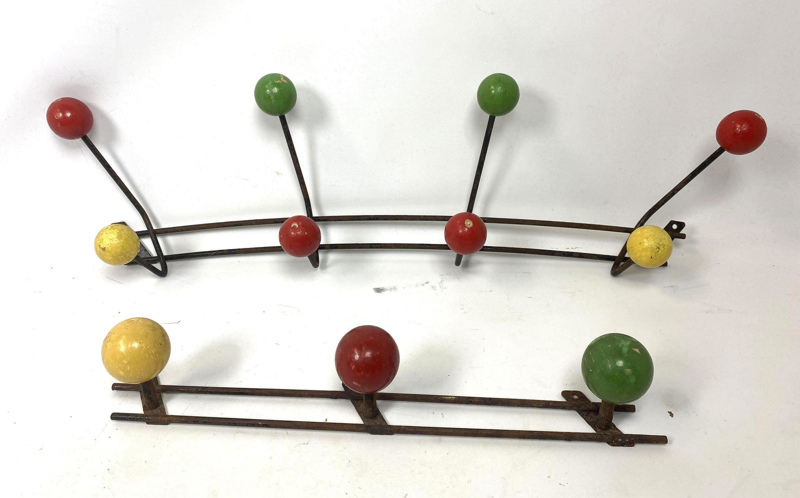 2pcs French Iron and Wood Coat Racks.  Wall Mount. (1 of 11)