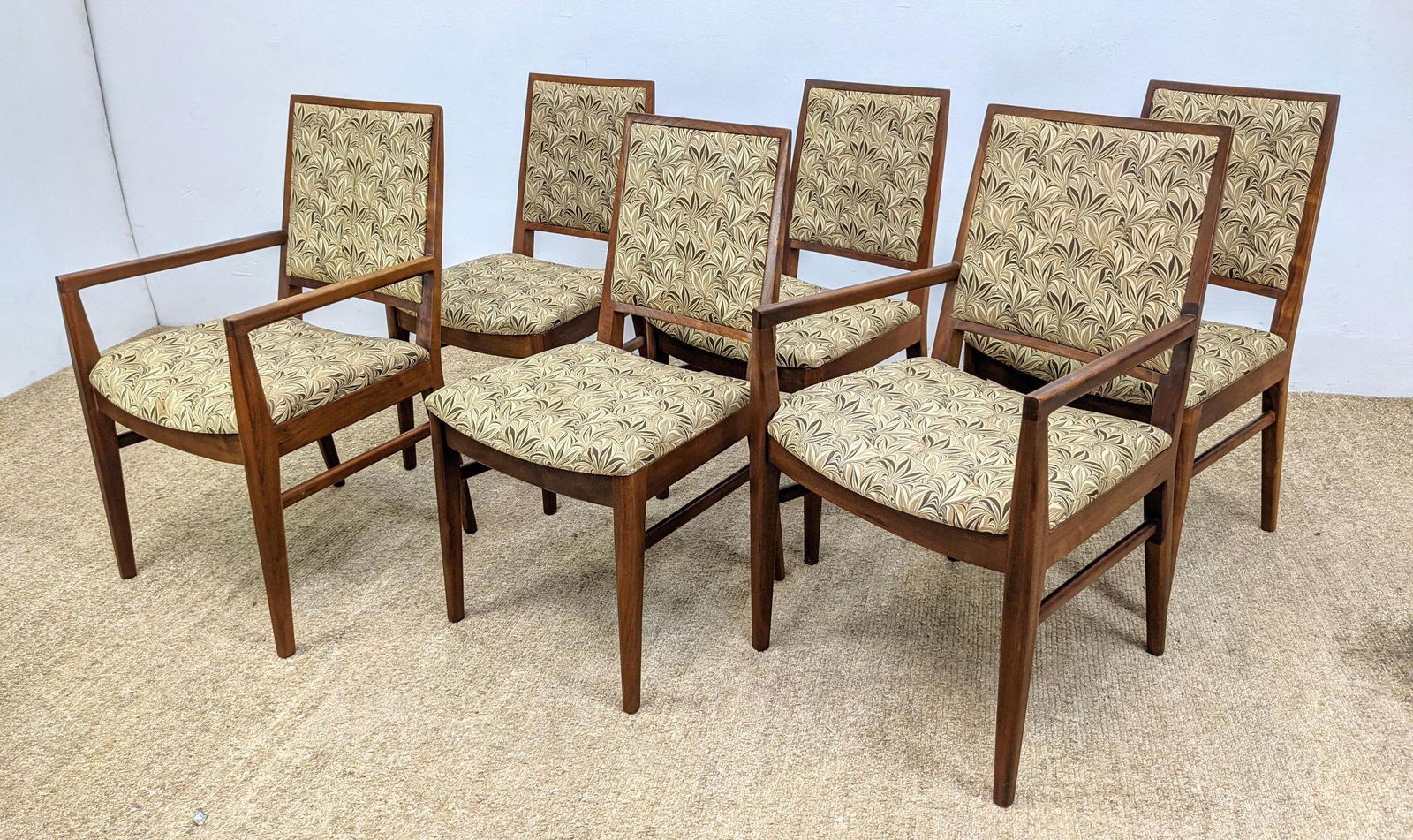 Set 6 John Stuart Dining Chairs. Angled form. (1 of 14)