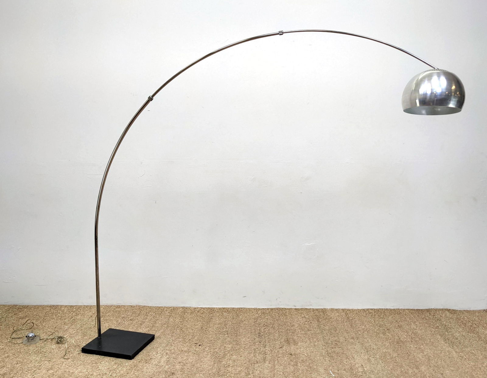 Mid Century Modern Chrome Arc Lamp with Steel Base. (1 of 16)