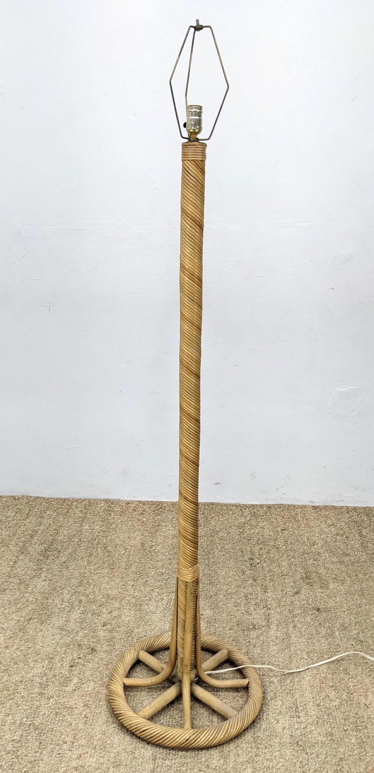 Wrapped Rattan Floor Lamp. (1 of 11)