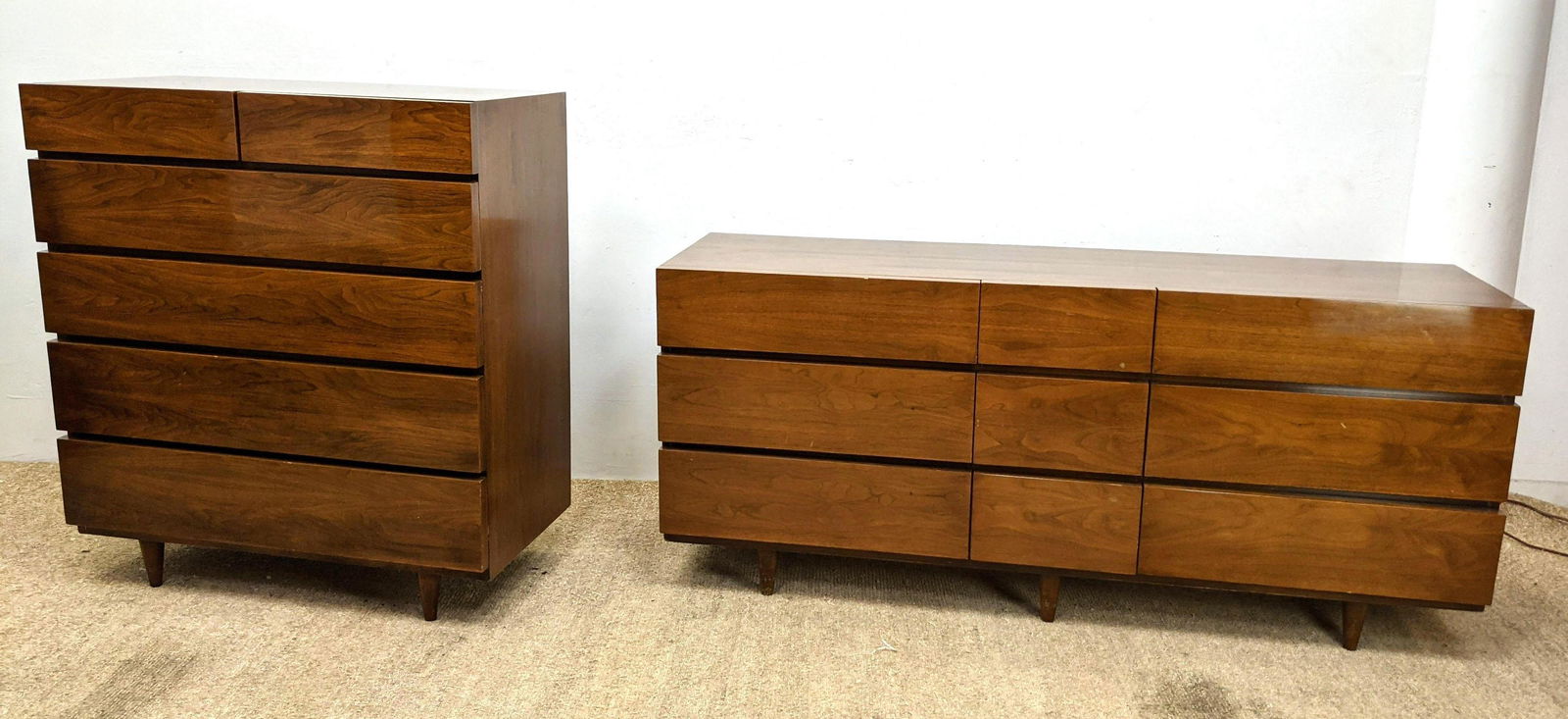 2pc American of Martinsville Bedroom Set. Tall Chest an (1 of 12)