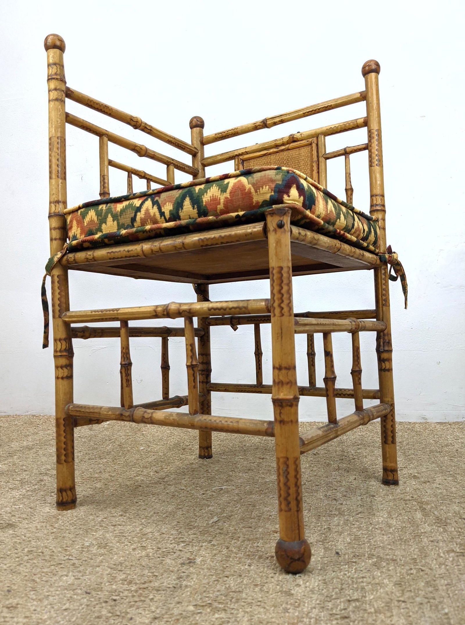 Antique Bamboo Corner Chair. (1 of 9)