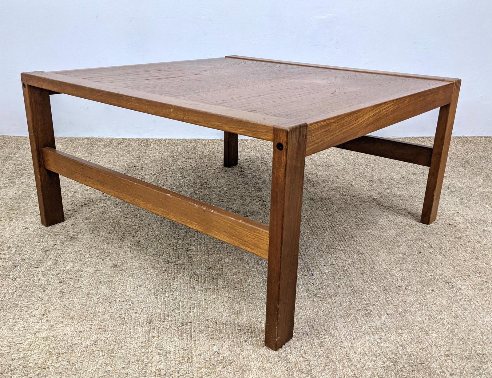 Danish Modern Teak Coffee Table. Finger joints.: Danish Modern Teak Coffee Table. Finger joints.-- Dimensions: H: 16 inches: W: 31 inches: D: 31.5 inches ---