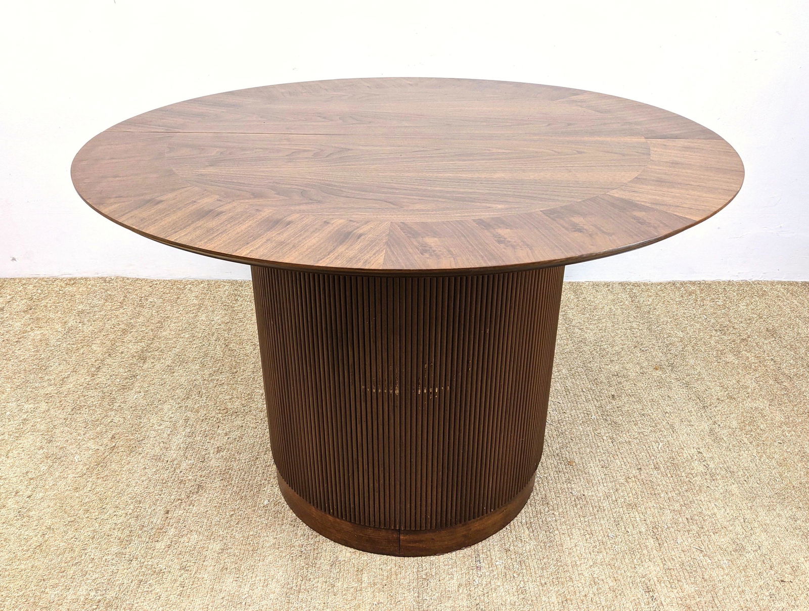 Pedestal Base Banded Dining Table. Round Walnut Top (1 of 14)