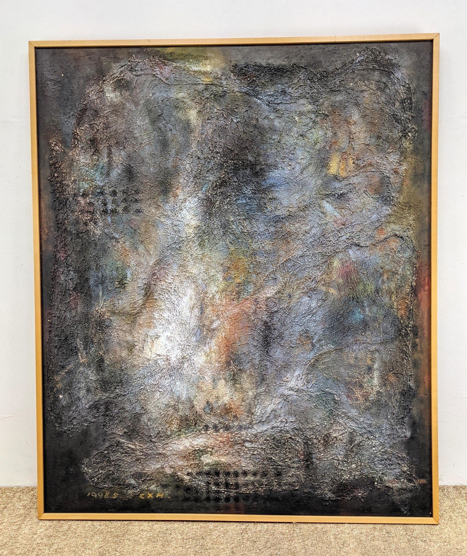 Large 1998 Chinese Painting on Canvas.  Abstract Modern (1 of 13)