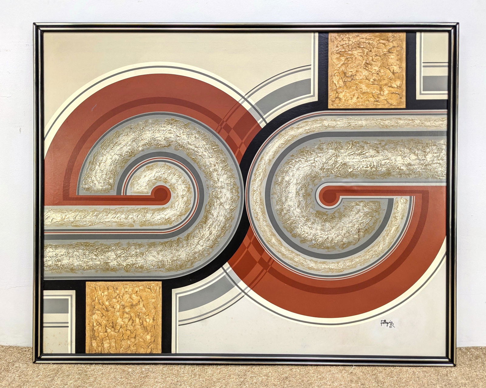 Artist Signed and Dated 82 Painting on Canvas. (1 of 14)