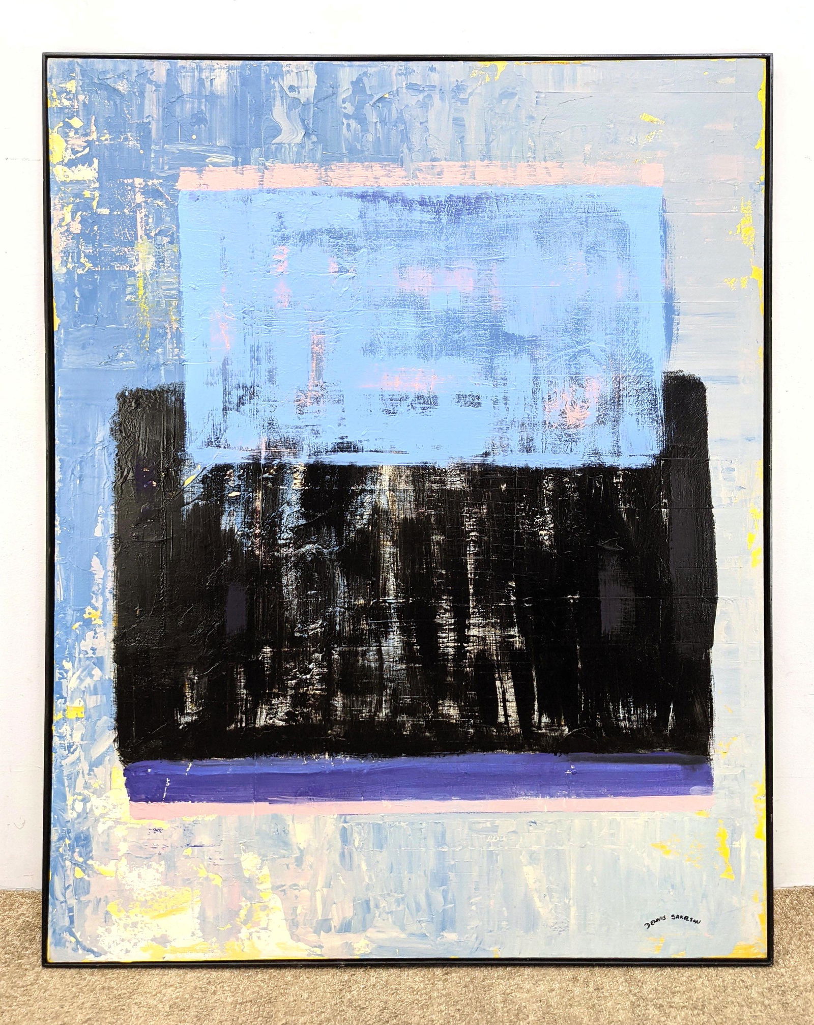 DENNIS SAKELSON Graphic Abstract Modernist Painting. Si (1 of 11)