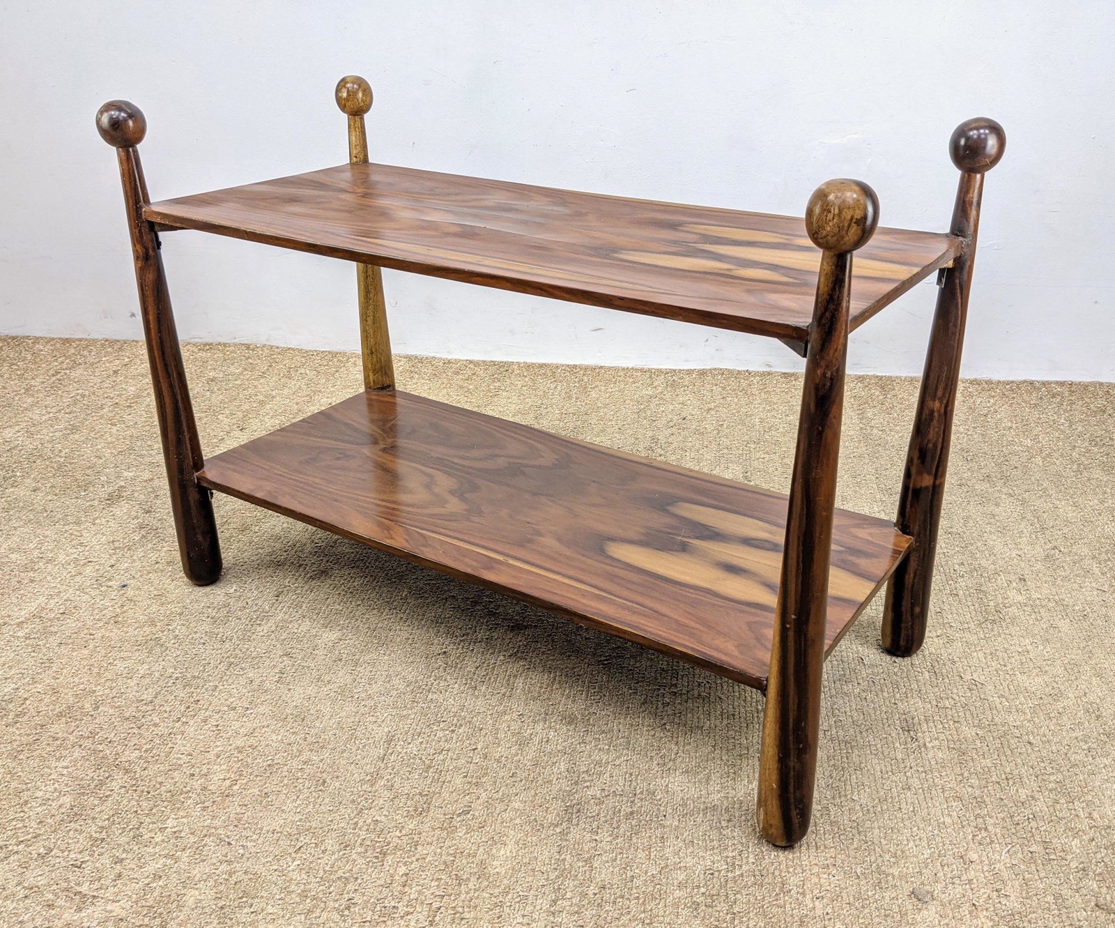 Jean Royere style Double Tier Side Console .: Jean Royere style Double Tier Side Console . -- Dimensions: H: 29 inches: W: 41 inches: D: 19 inches ---