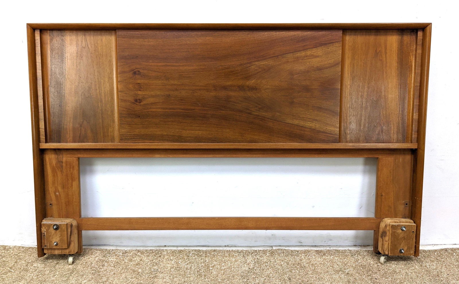 American Modern Walnut Headboard Bed. (1 of 11)