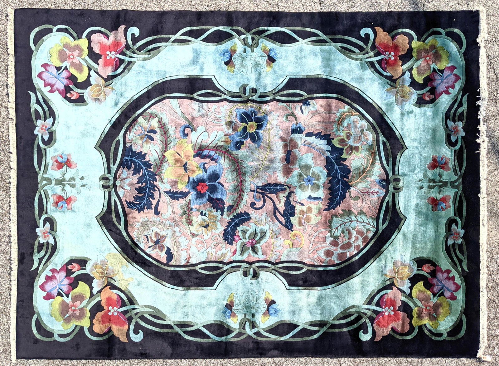 10'3' x 8' Chinese Deco Handmade Carpet Rug. Colorful f (1 of 8)