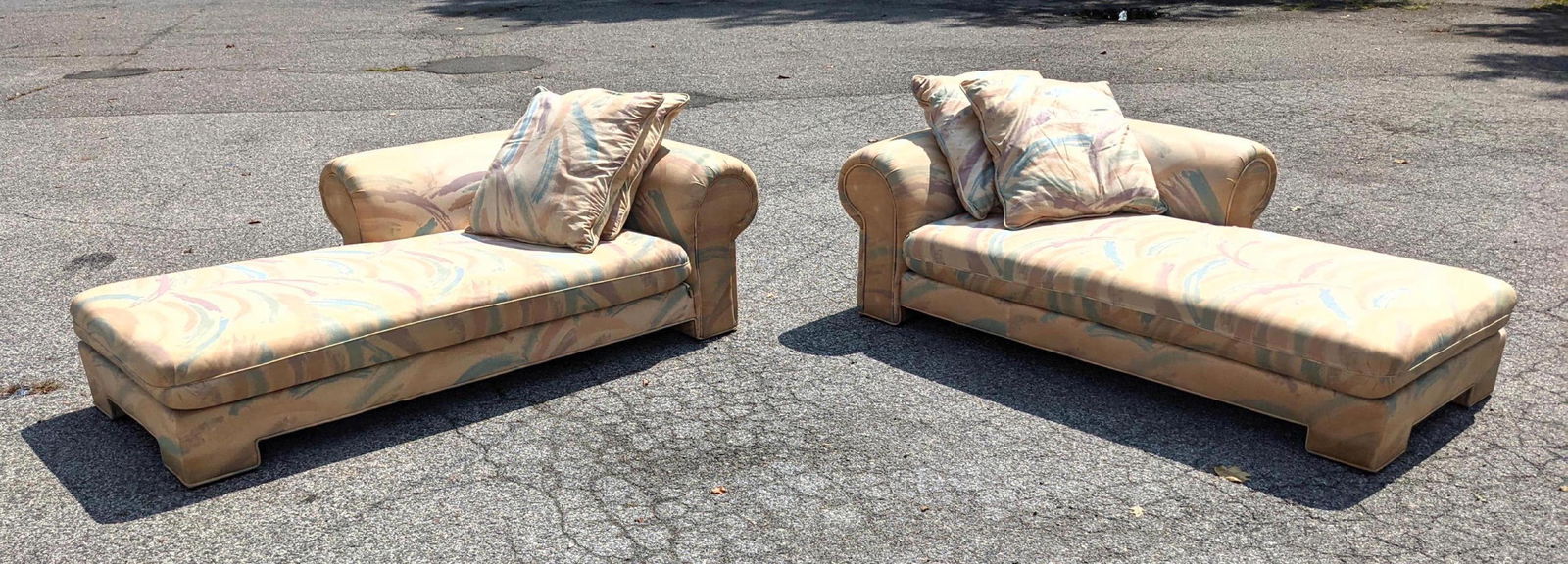 Pair MILO BAUGHMAN Thayer Coggin Oversized Chaise Loung (1 of 20)