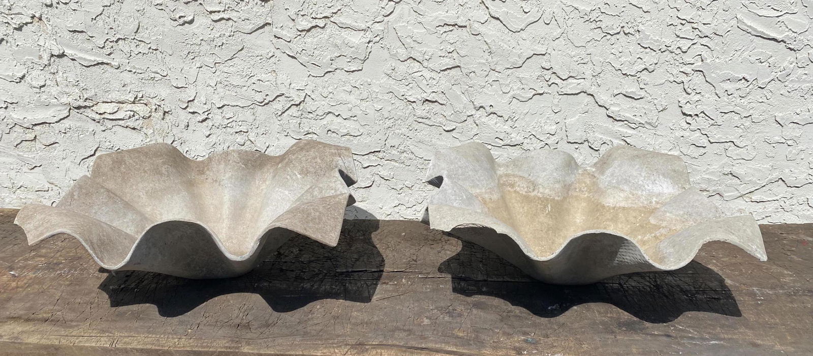 Pr Vintage WILLY GUHL French Planters. Scalloped Low Pl (1 of 16)