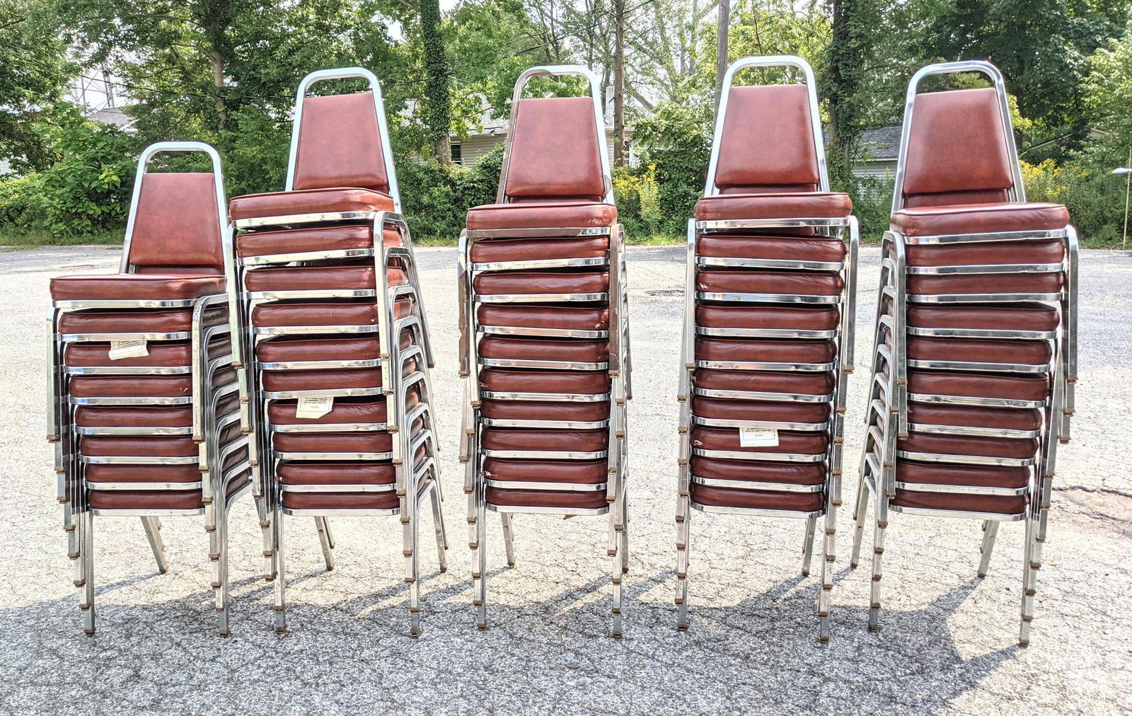 48 Chrome stacking chairs (1 of 11)