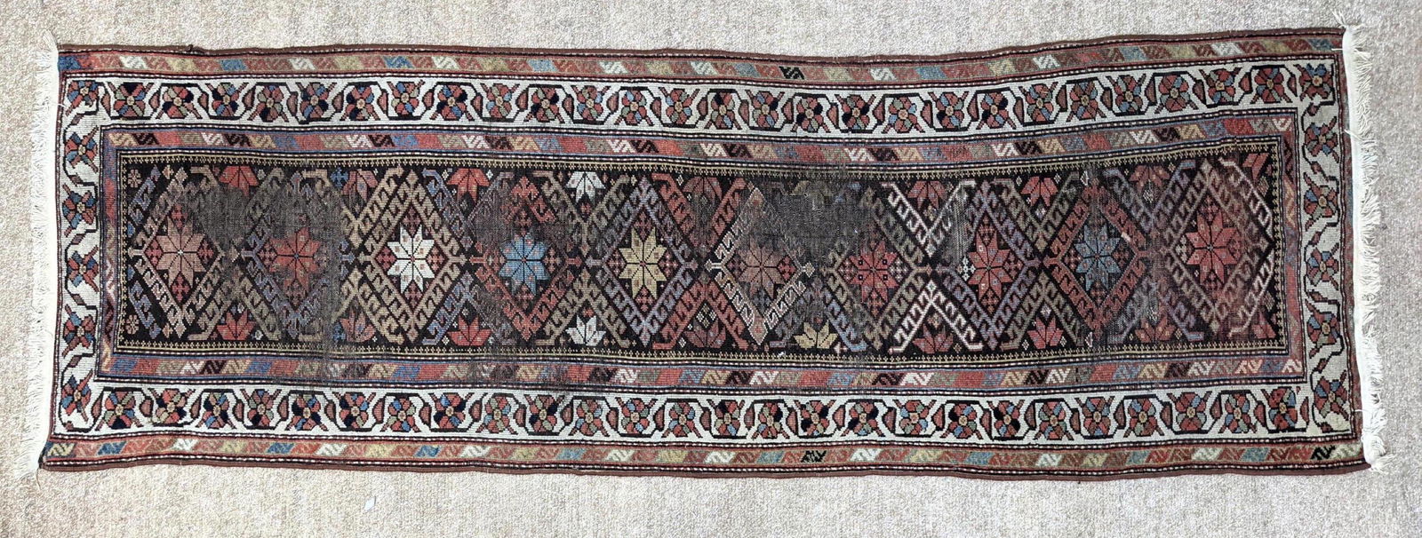 10' x 3.3" Handmade Oriental Runner Carpet (1 of 10)