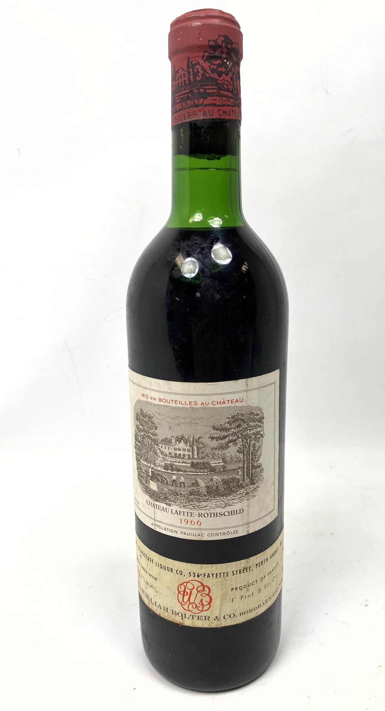 1966 CHATEAU LAFITE ROTHSCHILD Wine: 1966 CHATEAU LAFITE ROTHSCHILD Wine-- Dimensions: H: 12 inches ---