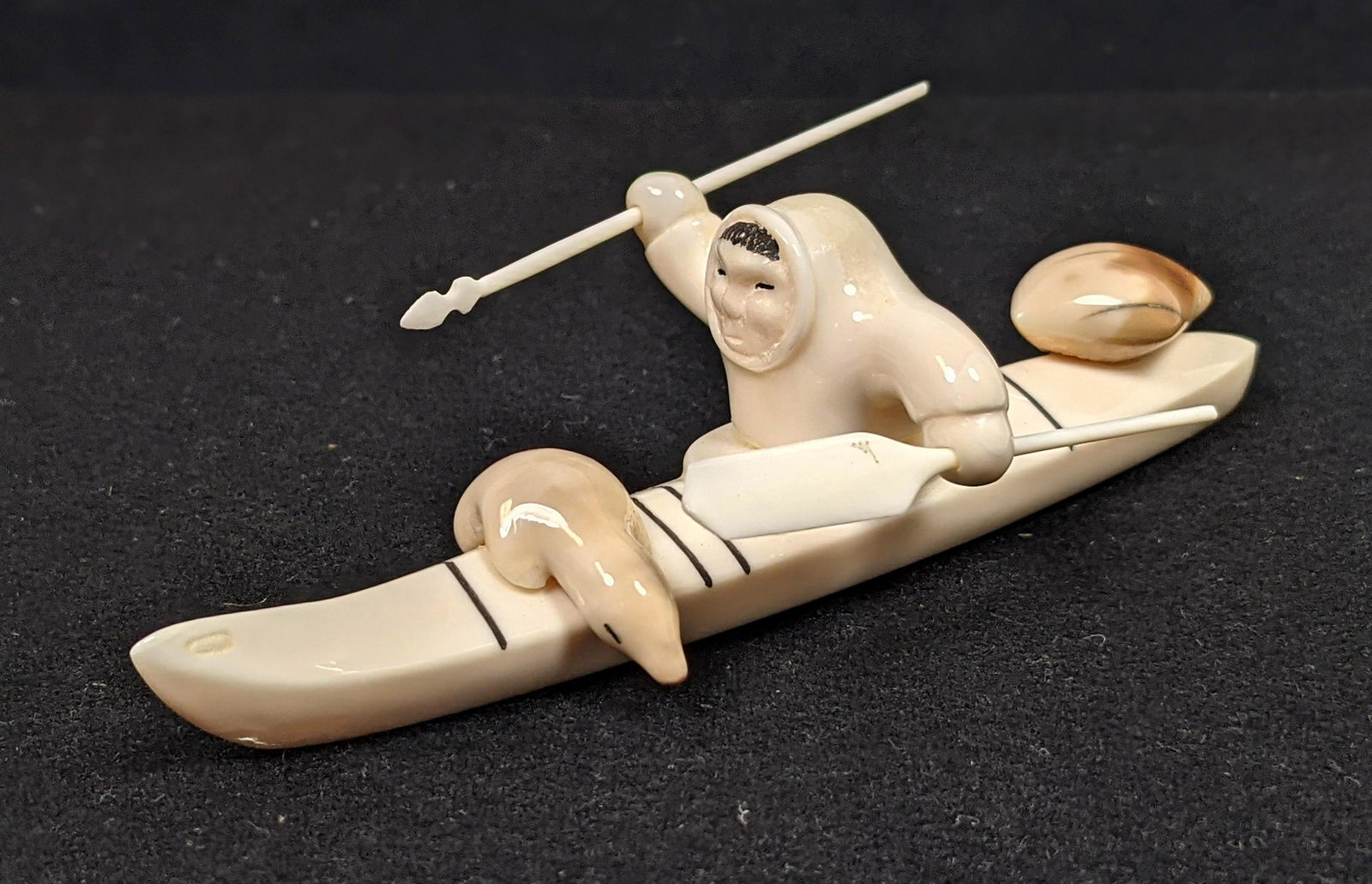 JOHN I PULLOCK Carved Figural Sculpture. Indian Figure (1 of 9)