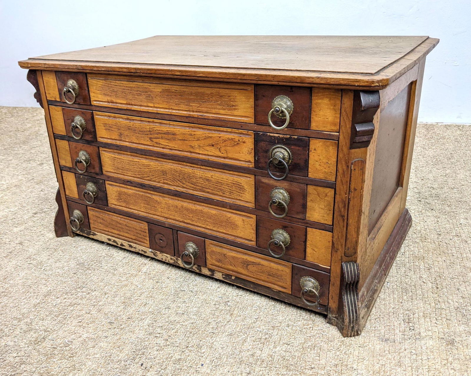 Table Top Spool Cabinet. Multiple shallow drawers for a (1 of 15)