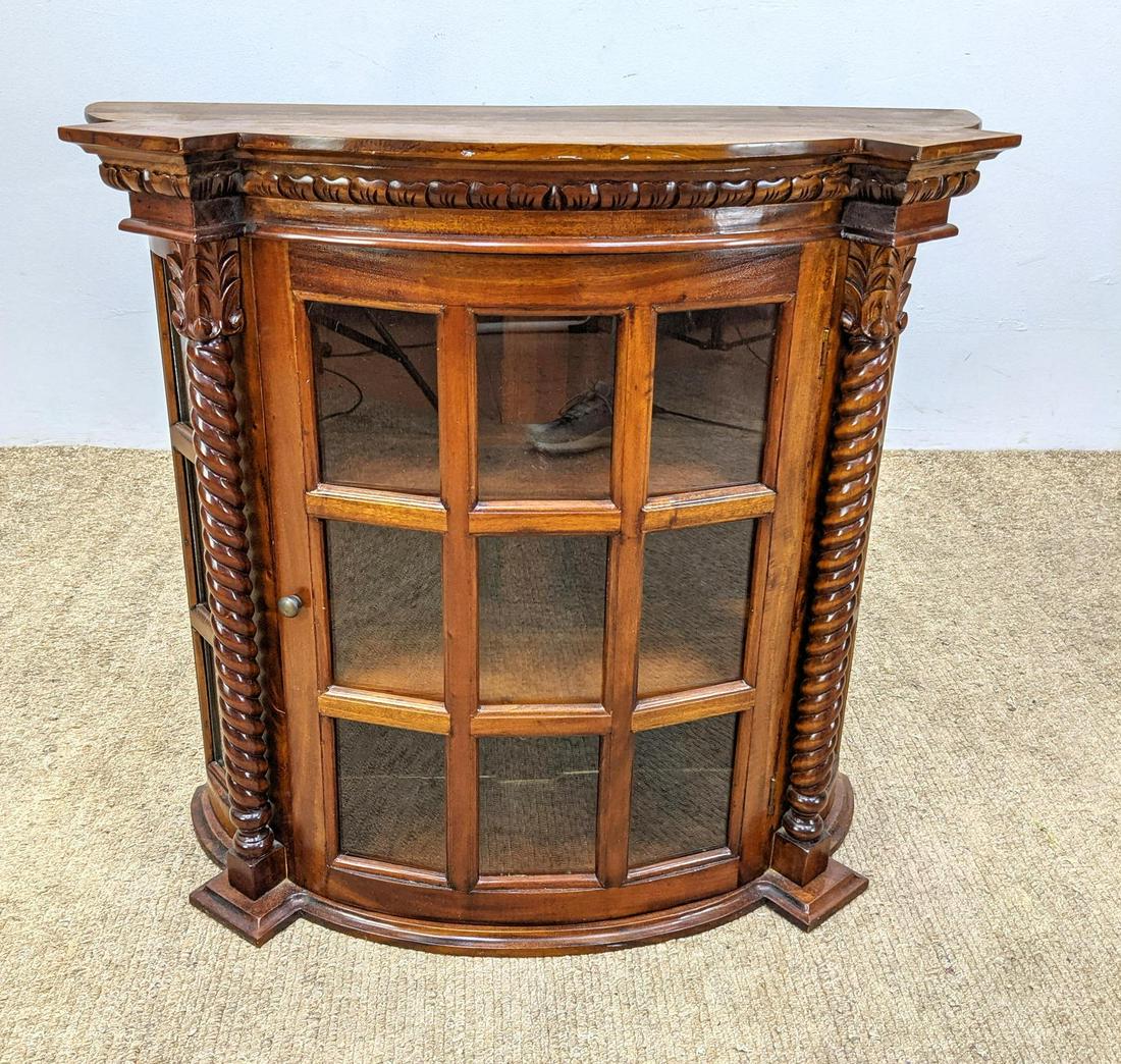 Bowed Glass Door Cabinet.  Barley Corn Twist Details. C (1 of 11)