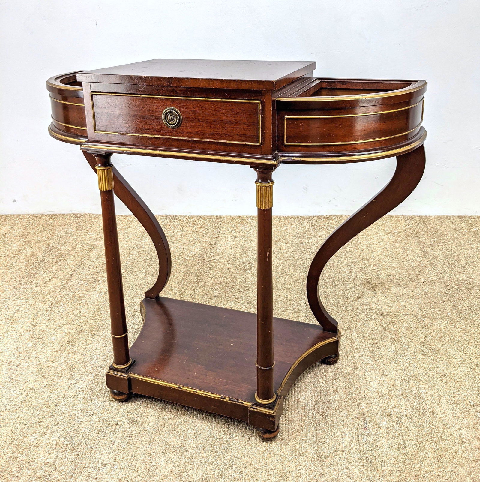 Mahogany Hall Sofa Table with Planters. Inserts missing (1 of 12)