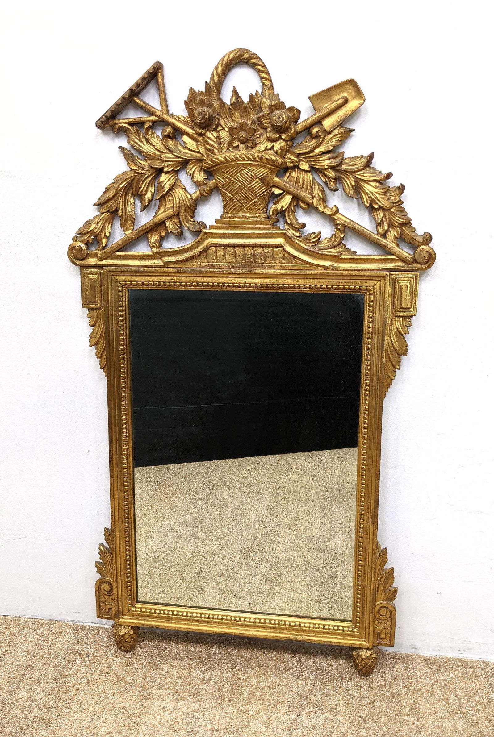 FRATELLI PAOLETTI Firenze Italy Gilt Wood Mirror. Large (1 of 11)