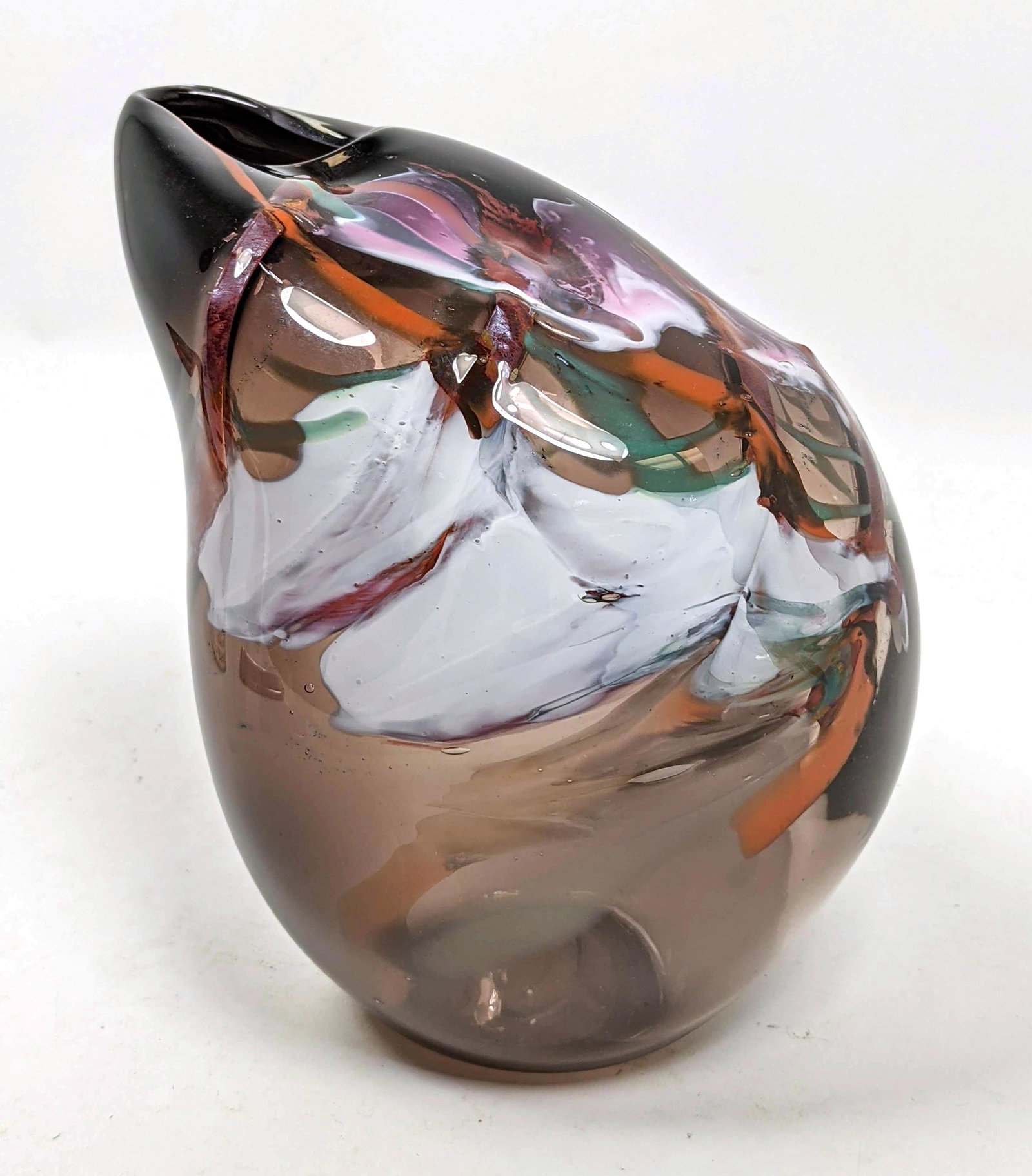 Stephen Nelson Art Glass Vase. Signed and dated 82 Stud (1 of 9)